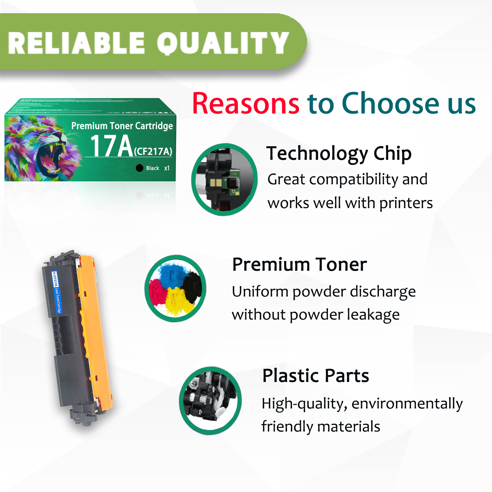 For HP 17A CF217A Toner Cartridges Work For HP Laserjet Pro M102w M102a MFP M130a M130nw M130fn M130fw Printers