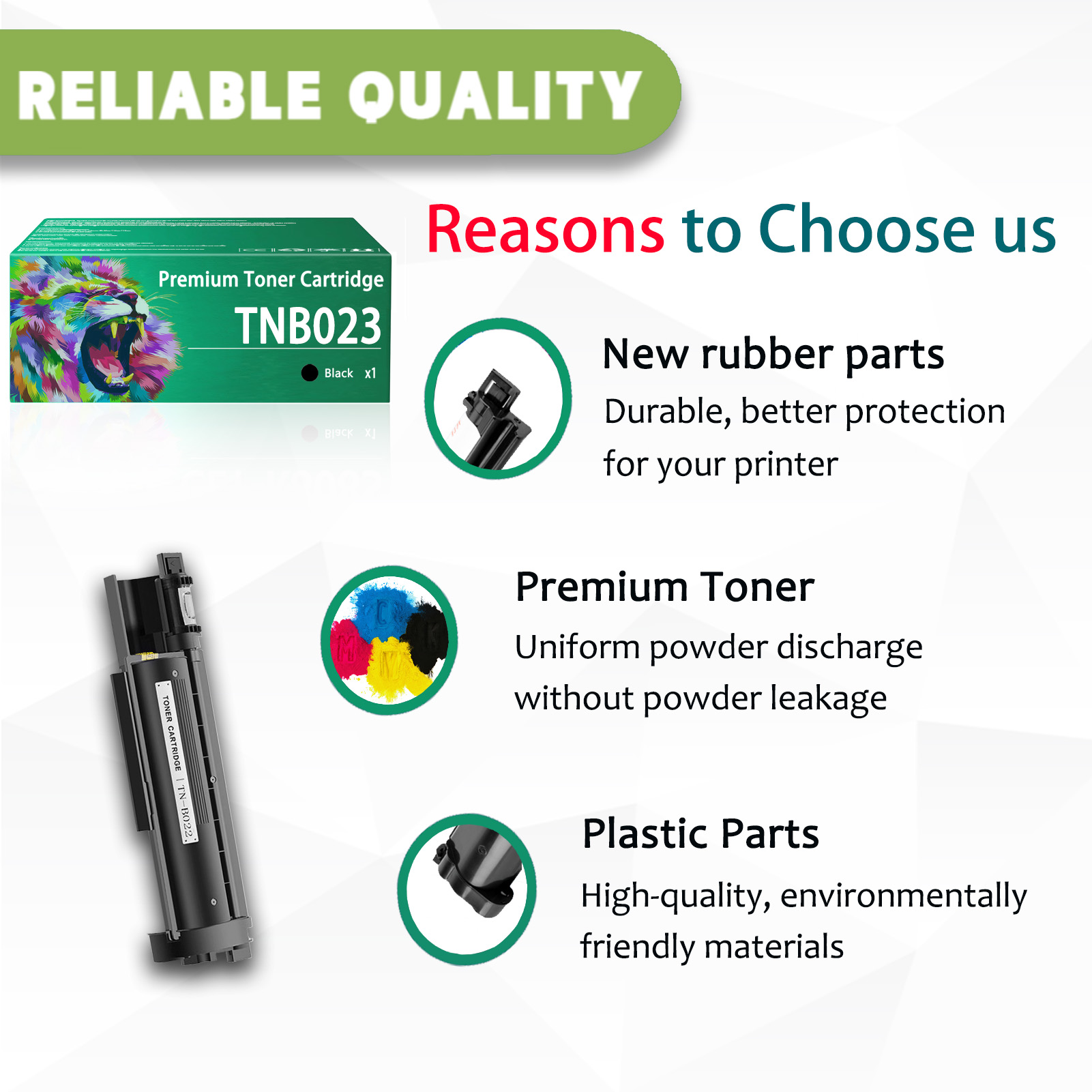 For TNB023 Toner Cartridges Work For Brother DCP-B7500D B7520DW HL-B2050 B2000D B2080DW MFC-B7720DN MFC-B7700D MFCB7715DW DCP-B7535DW Printers