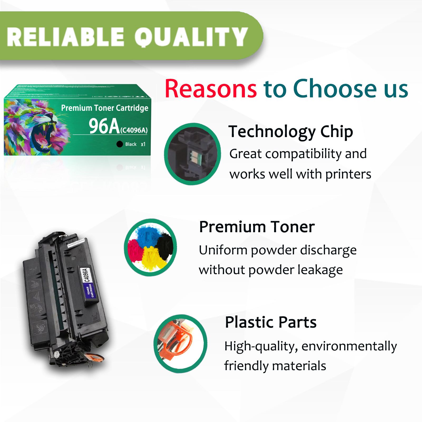 For HP 96A C4096A Toner Cartridges Work For HP LaserJet 2000 2100 2100m 2100se 2100tn 2100xi 2200 2200d 2200dn 2200dse 2200dt 2200dtn Printers