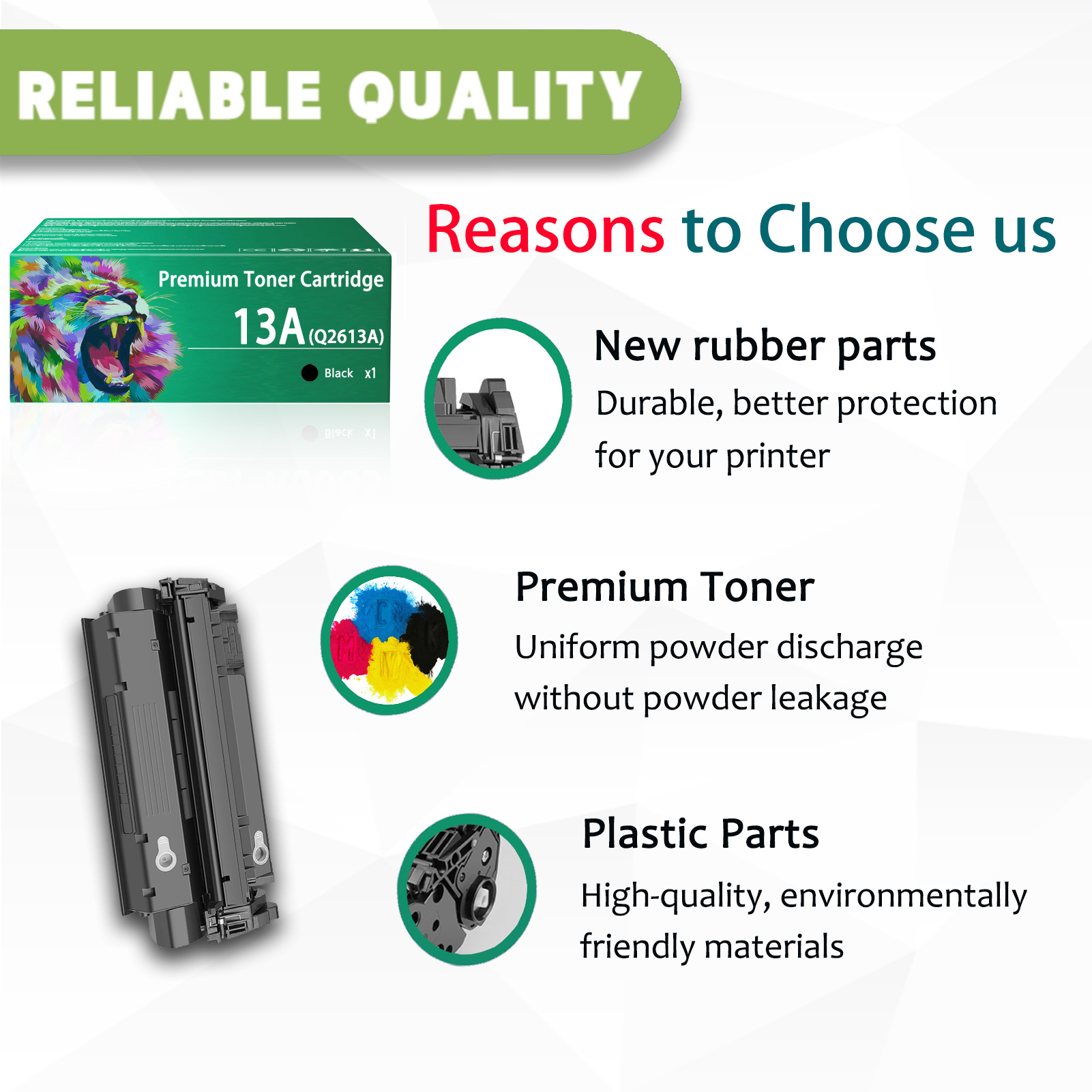 For HP 13A Q2613A Toner Cartridges Work For HP LaserJet 1300 1300n 1300t 1300xi Printers