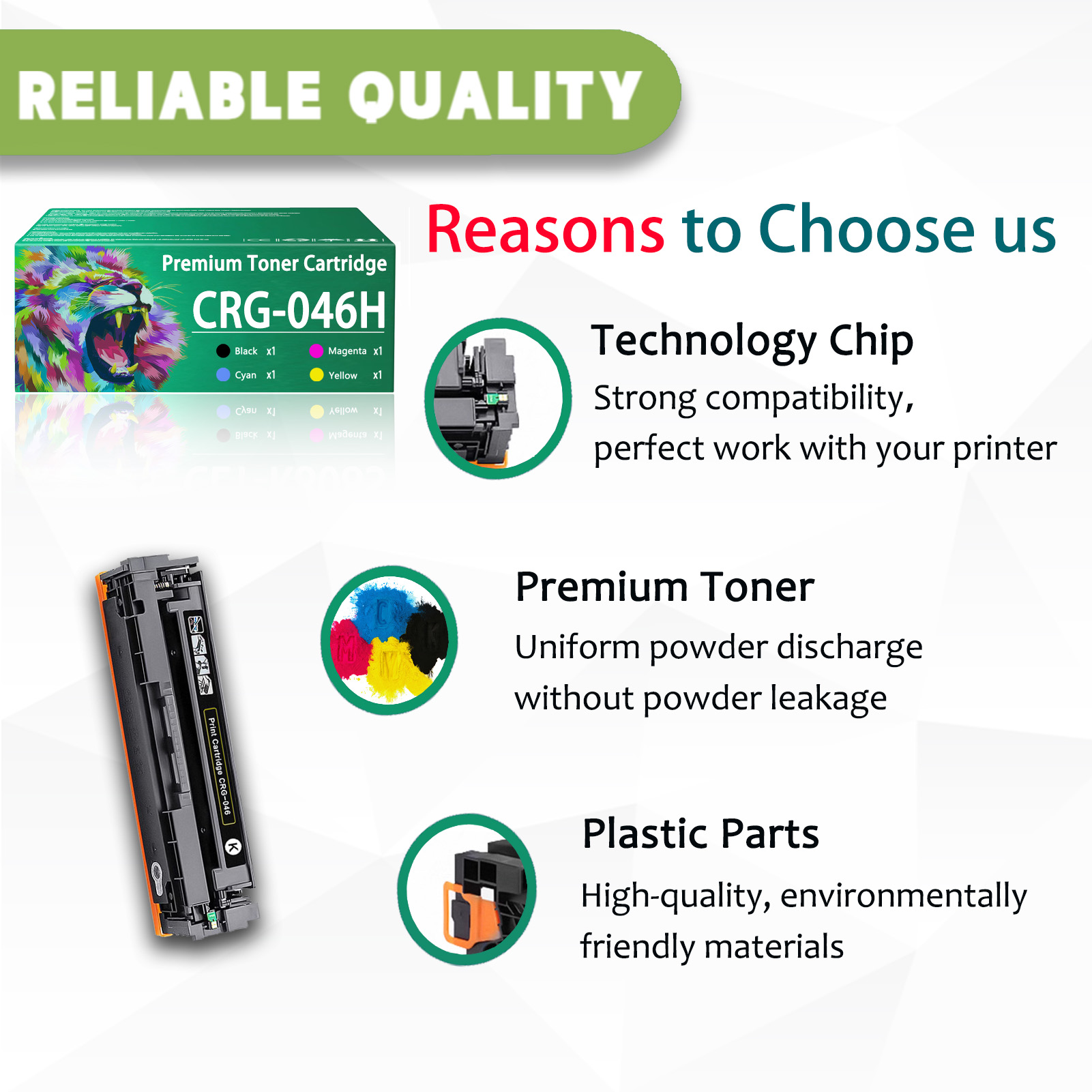 For Canon CRG046H 046H CRG-046H Toner Cartridge Work for Canon imageCLASS LBP654Cdw MF731Cdw MF733Cdw MF735Cdw Printers