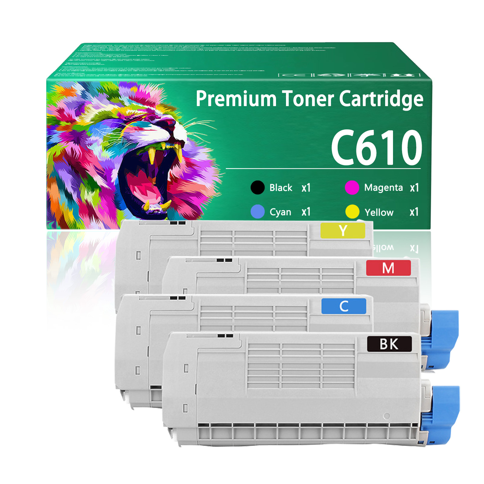 For OKI C610 44315304 44315303 44315302 44315301 Toner Cartridge Work For OKI C610cdn C610dn C610dtn C610n Printers