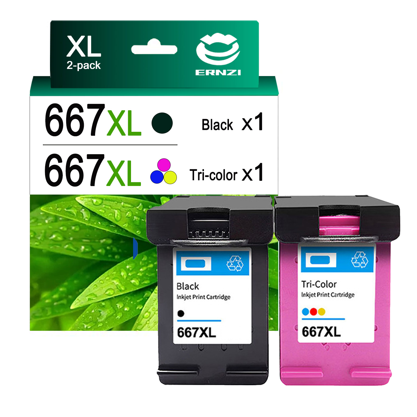 For HP 667XL Ink Cartridge Work For HP DeskJet Plus 4175 4178 6078 6478 1216 2336 2775 2776 2777 2778 2779 Printers