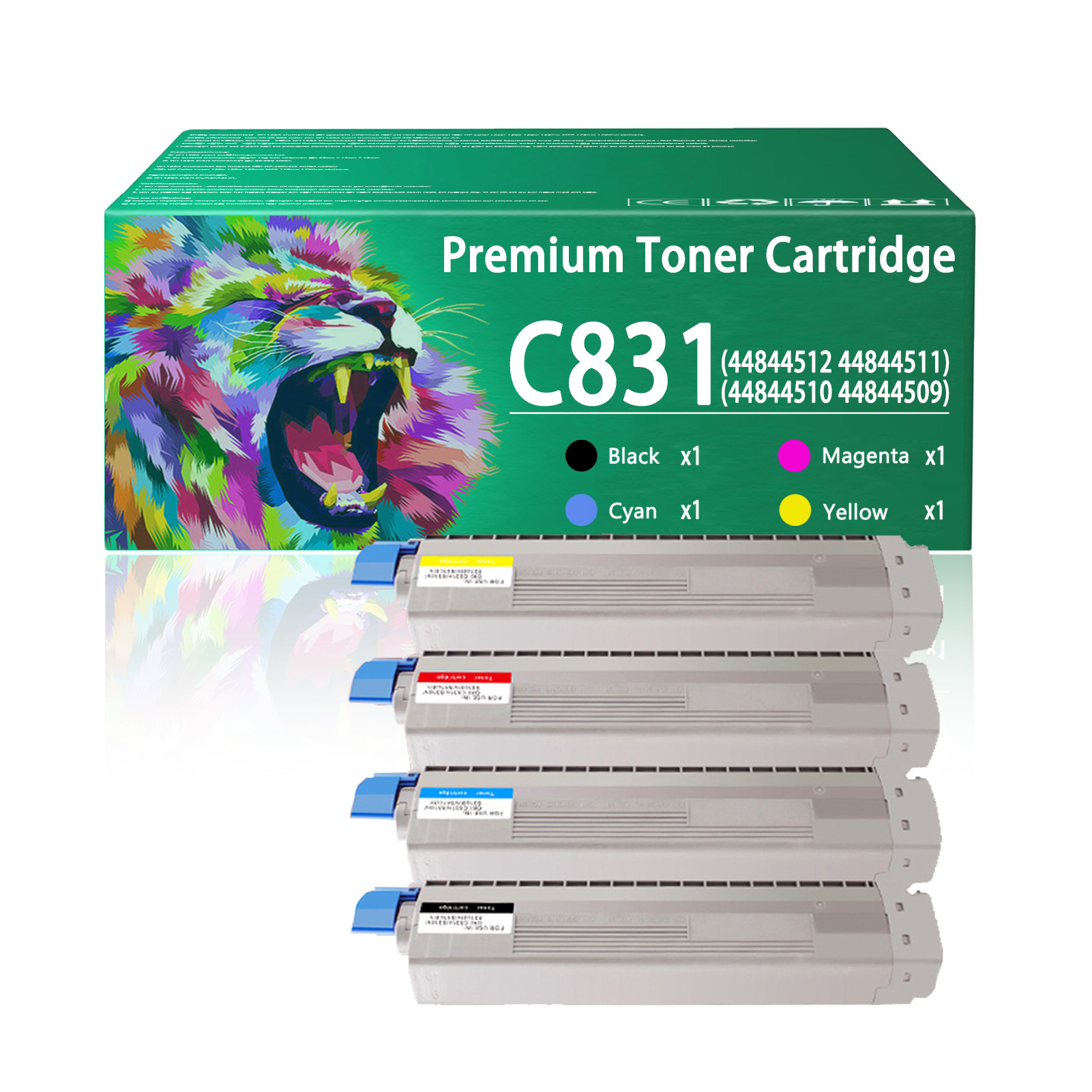 For Ricoh C831 44844512 44844511 44844510 44844509 Toner Cartridge Work For OKI C831 C831n C831dn Printers