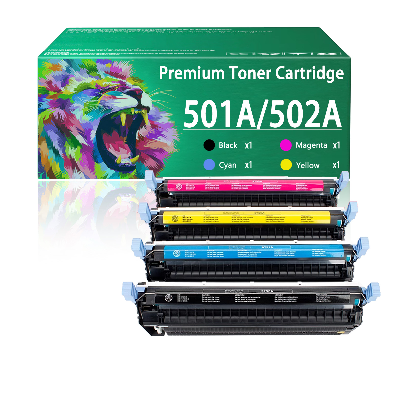 For HP 501A 502A Q6470A Q6471A Q6473A Q6472A Toner Cartridge Work for HP Color LaserJet 3600 3600n 3600dn 3800 3800n 3800dtn CP3505 CP3505n CP3505dn Printers