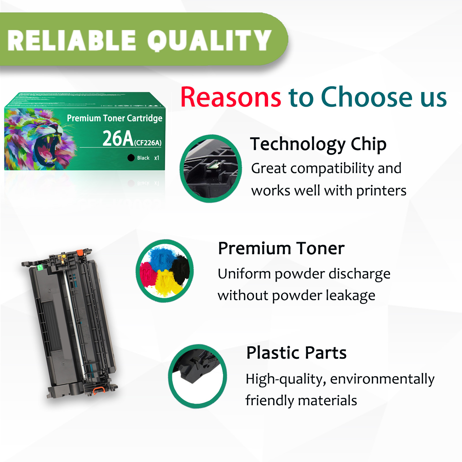 For HP 26A CF226A Toner Cartridges Work For HP LaserJet Pro M402n M402dw M402dn M402dne MFP M426fdw M426fdn M426dw Printers