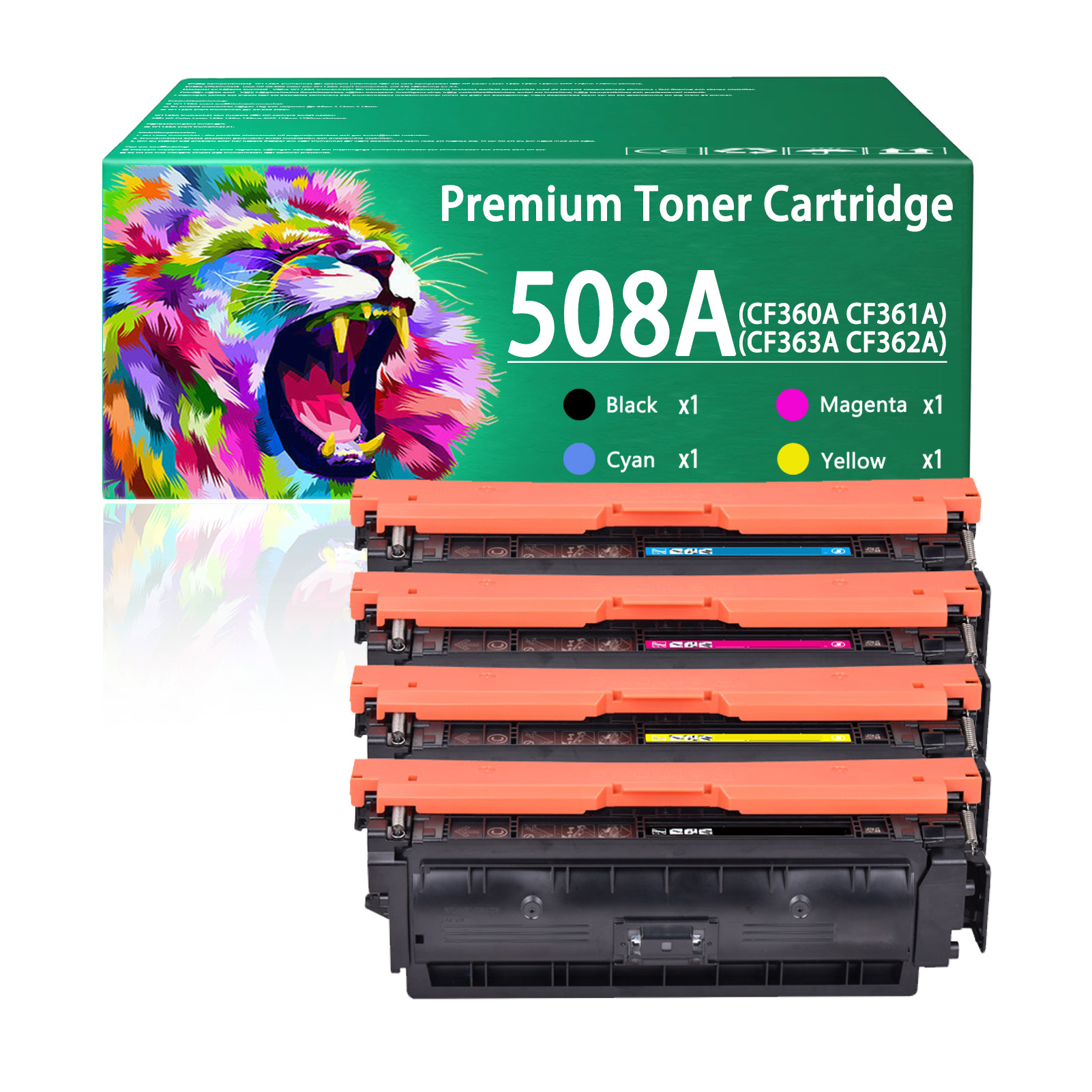 For HP 508A CF360A CF361A CF363A CF362A Toner Cartridge Work for HP Color LaserJet Enterprise M553n M553X M553dn M552dn M577dn M577f Printers