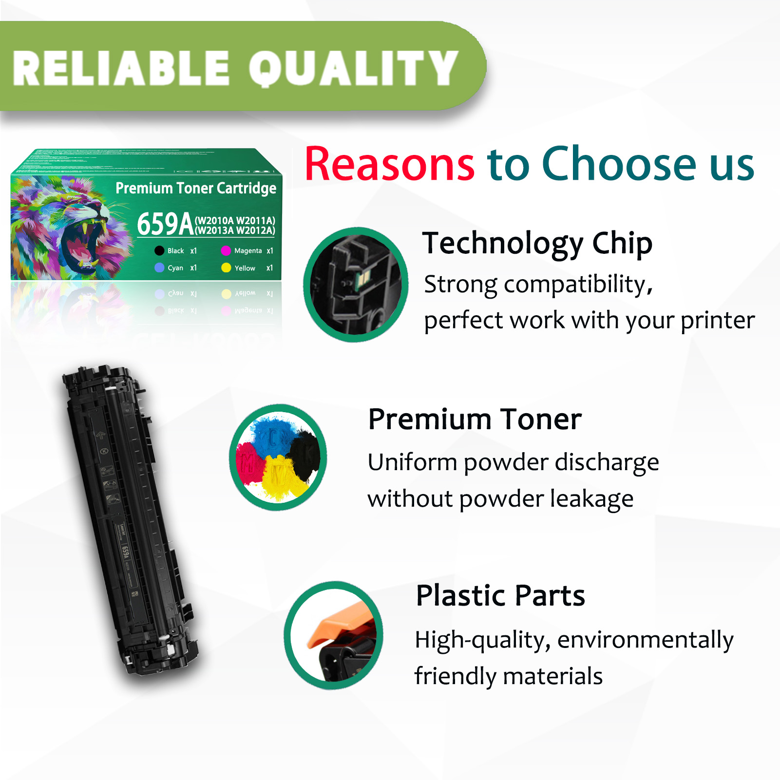 For HP 659X W2010X W2011X W2013X W2012X Toner Cartridge Work for HP Color LaserJet Enterprise M856dn M856x M776dn Flow MFP M776dn M776z M776zs Printers