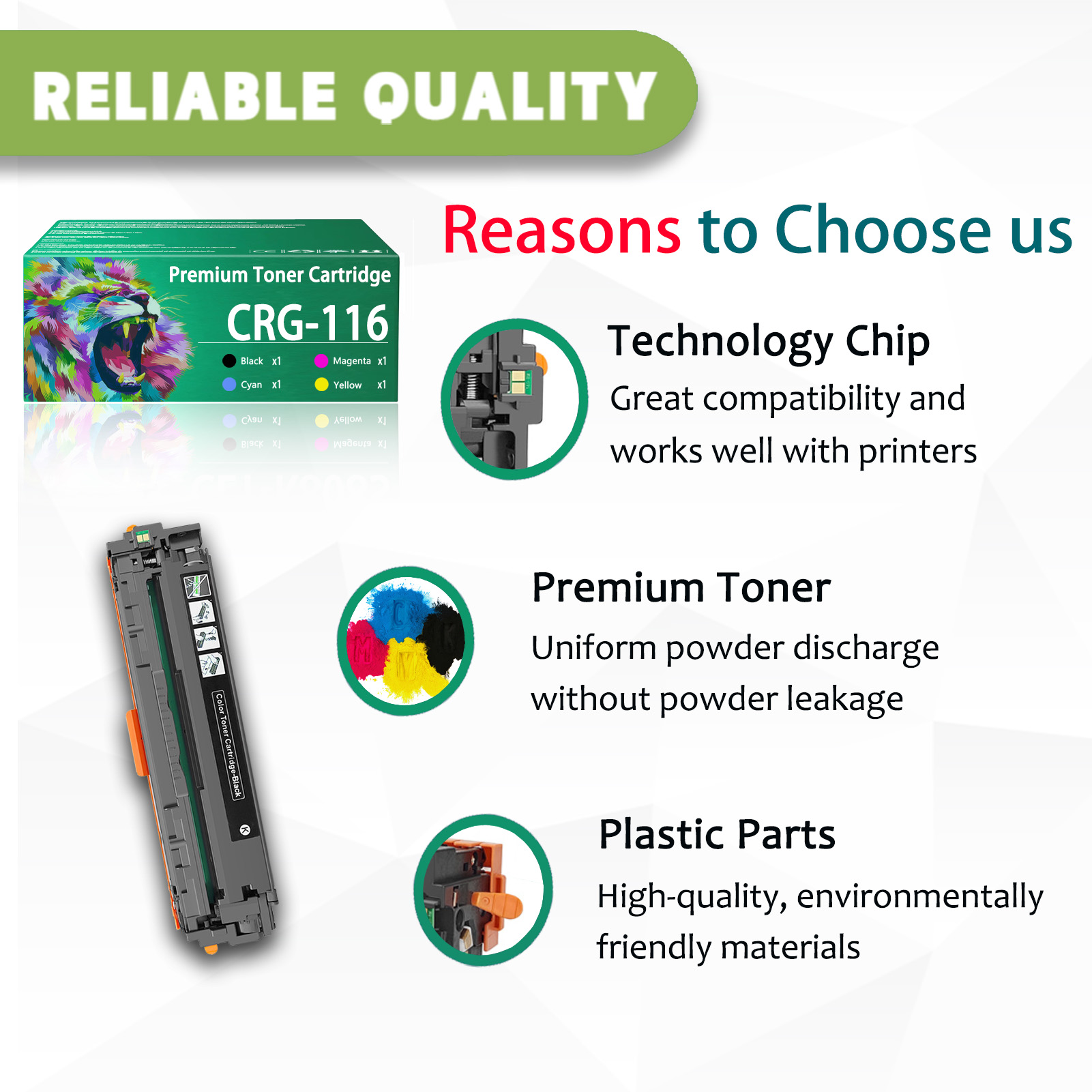 For Canon CRG116 116 CRG-116 Toner Cartridge Work for Canon imageCLASS MF8280Cw MF8230Cn MF620C MF621Cn MF624Cw MF628Cw MF623Cn MF626Cn LBP7110Cw LBP5050 MF8030Cn MF8040Cn MF8050Cn MF8080Cw Printers