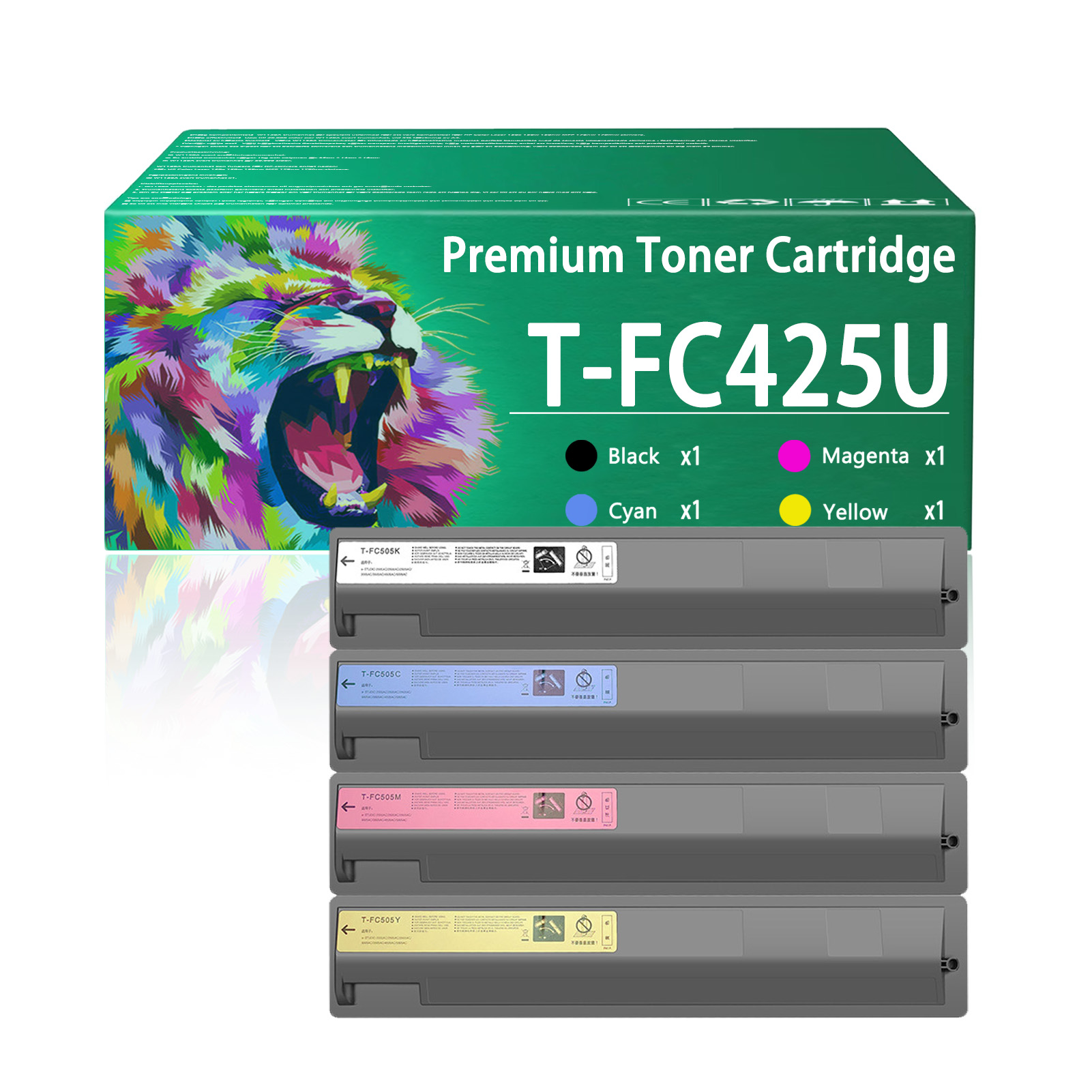 For Toshiba T-FC425U T-FC425U-K T-FC425U-C T-FC425U-M T-FC425U-Y Toner Cartridge Work For Toshiba E-Studio FC-2020AC 2520AC 2525AC 3025AC 3525ACG 4525AC 4525ACG 5525AC 5525ACG 6525AC 6525ACG Printers
