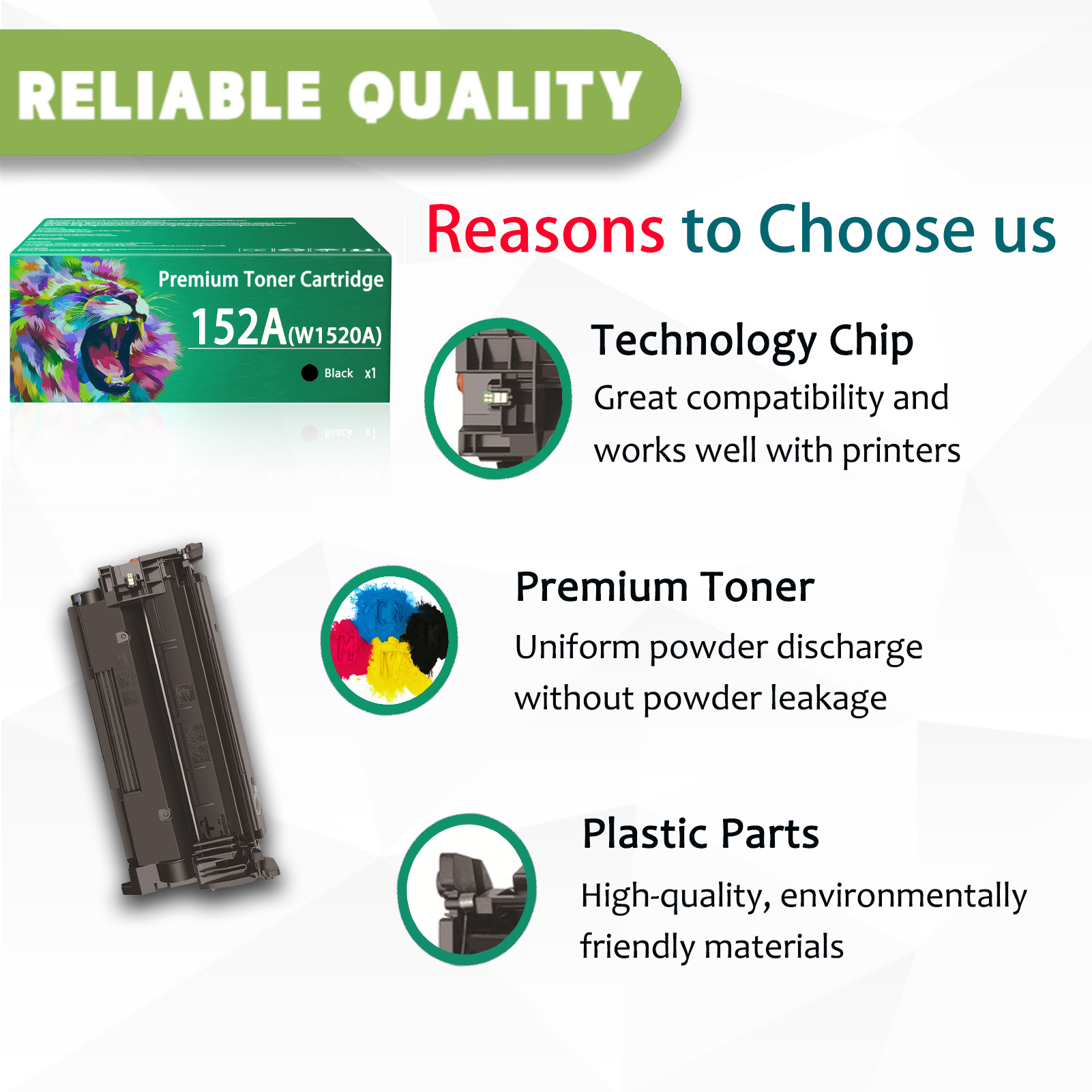 For HP 152A W1520A Toner Cartridges Work For HP LaserJet Pro 4004dn 4004dw 4004d MFP 4104dw 4104fdn 4104fdw Printers