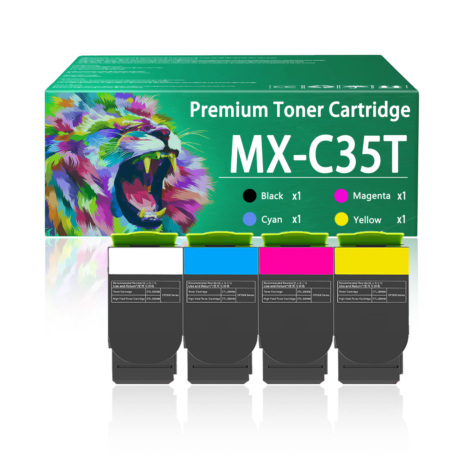 For Sharp MX-C35T MX-C35TB MX-C35TC MX-C35TM MX-C35TY Toner Cartridge Work For Sharp MX-C357F MX-C407P Printers