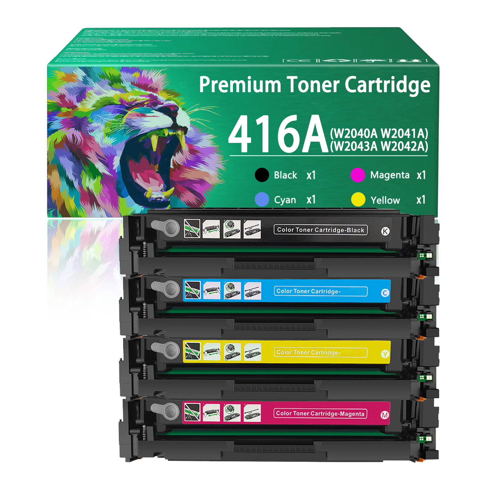 For HP 416A W2040A W2041A W2042A W2043A Toner Cartridge Work for HP LaserJet Pro M454dn M454dw MFP M479dw M479fdn M479fdw M479fnw Printer
