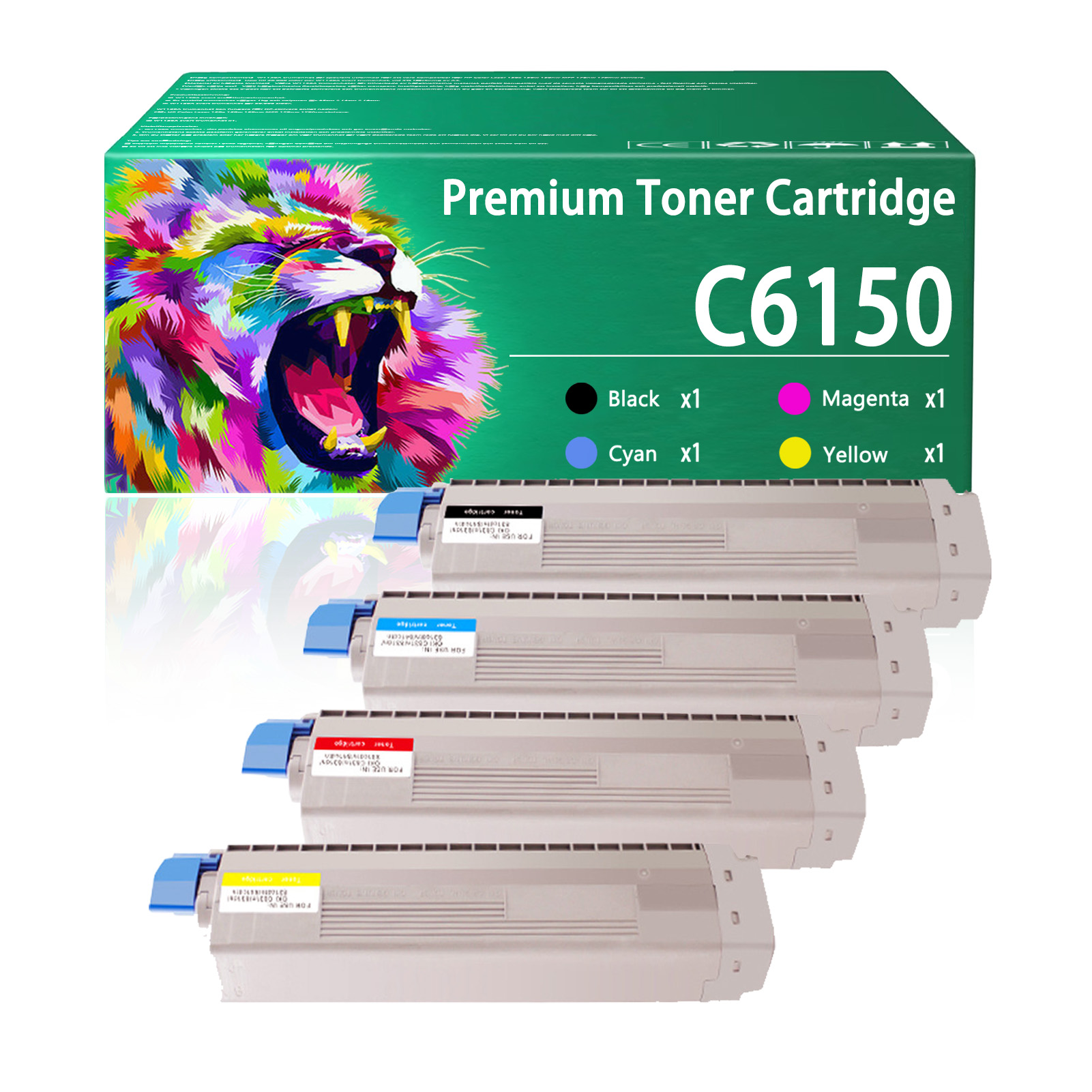 For OKI C6150 43865720 43865719 43865718 43865717 Toner Cartridge Work For OKI C823dn C823n C833dn C833n C843dn Printers