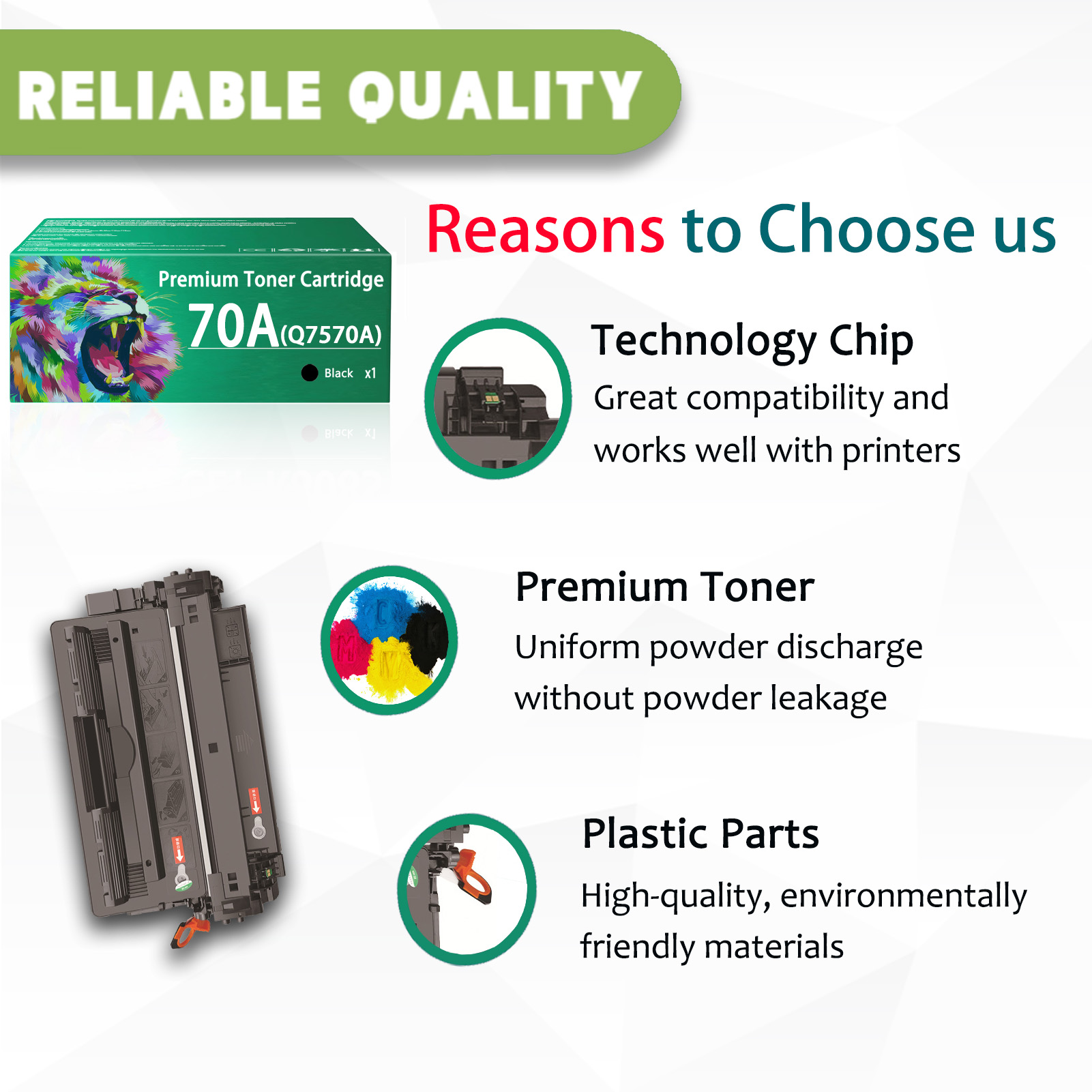 For HP 70A Q7570A Toner Cartridges Work For HP LaserJet MFP M5025 M5035 M5035x M5035xs Printers