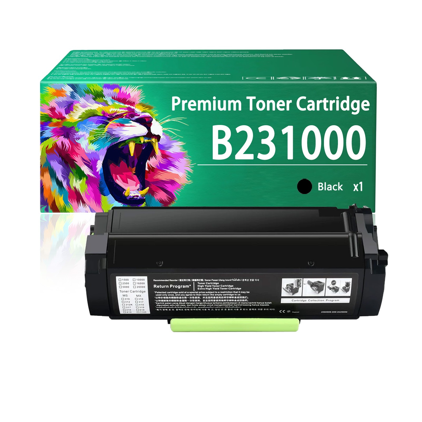 For Lexmark B241H00 Toner Cartridges Work For Lexmark B2442dw B2546dn B2546dw B2650dn B2650dw MB2442adwe MB2546ade MB2546adwe MB2650ade MB2650adwe Printers