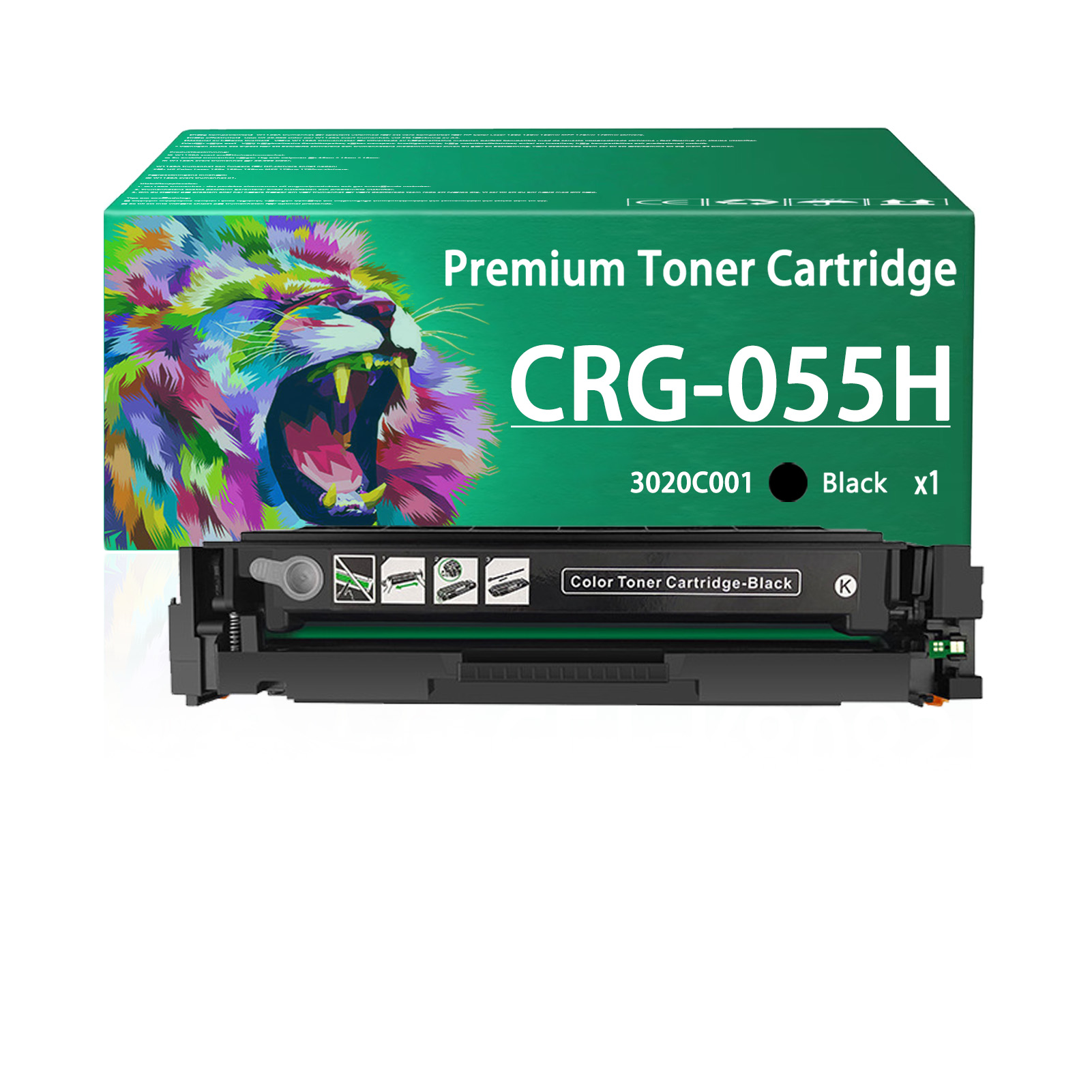 For Canon CRG055H 055H CRG-055H Toner Cartridge Work for Canon Color imageCLASS MF741cdw LBP664cdw MF743cdw MF745cdw MF746Cdw Printers