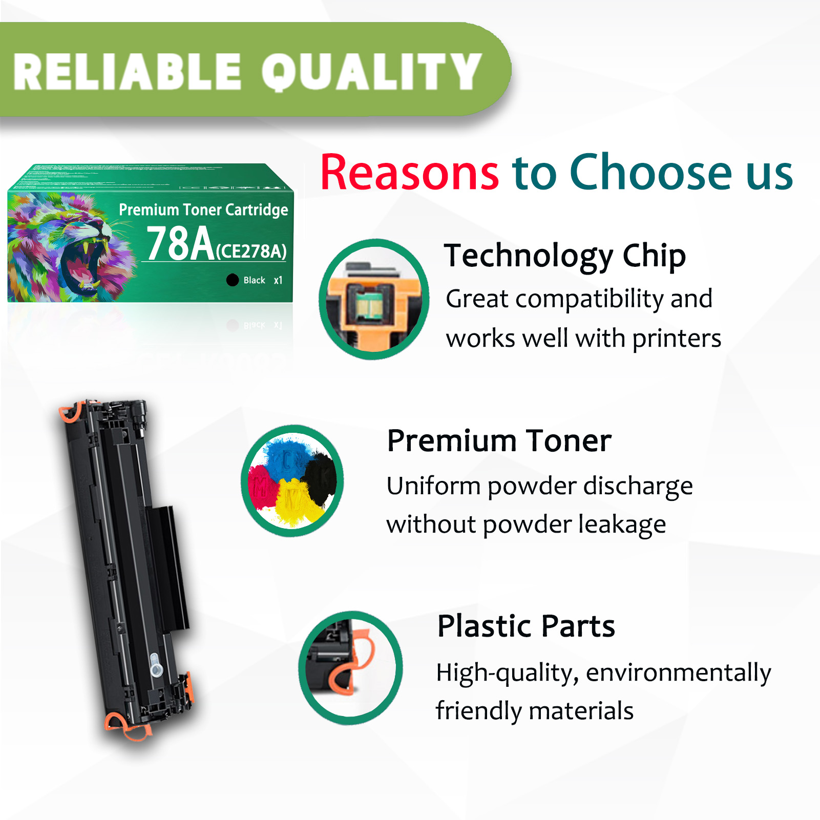 For HP 78A CE278A Toner Cartridges Work For HP LaserJet P1606dn MFP M1536dnf P1606 M1536 P1560 P1566 Printers