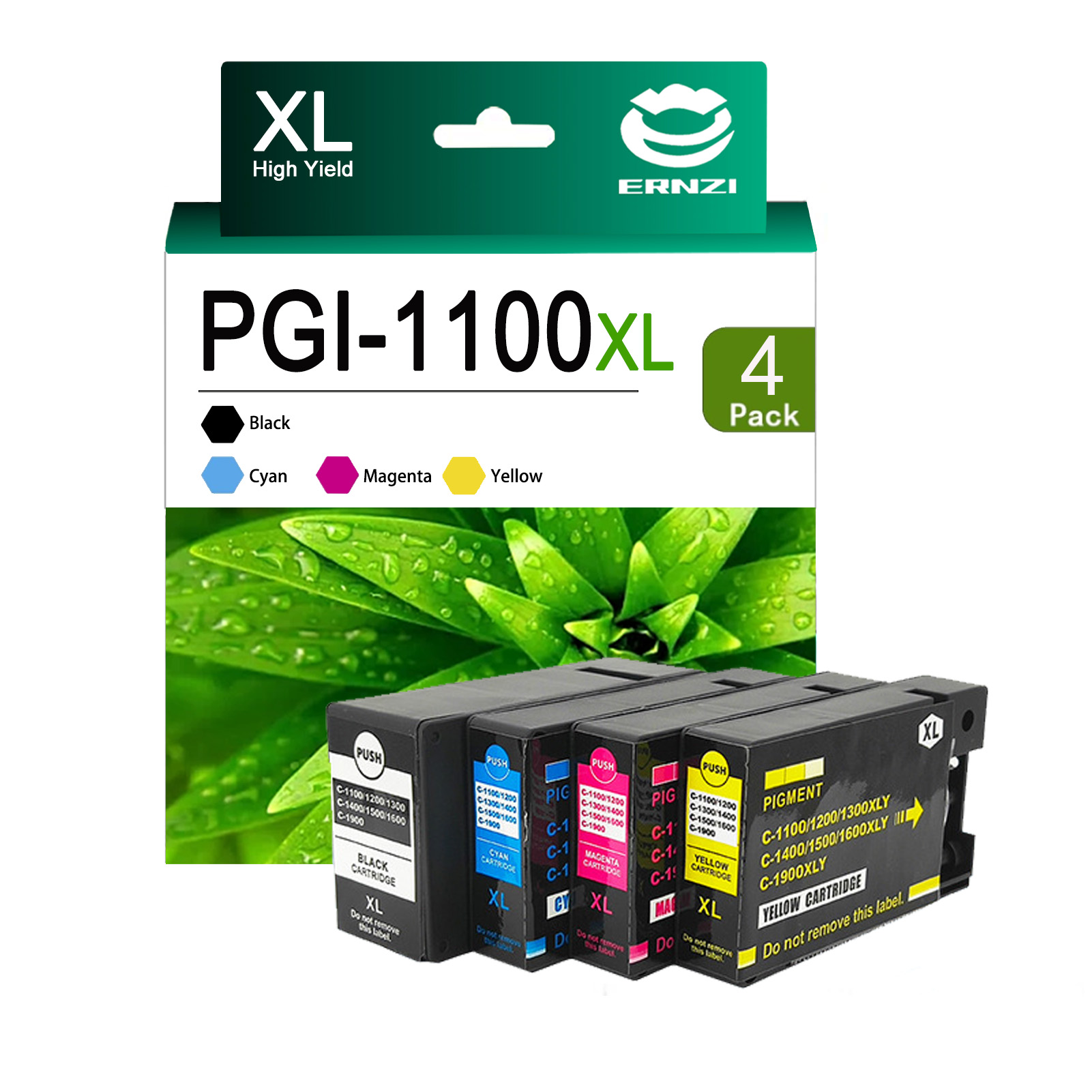 For Canon PGI-1100XL PGI-1100XL Ink Cartridges Work for Canon Maxify MB2010 MB2110 MB2710 Printers