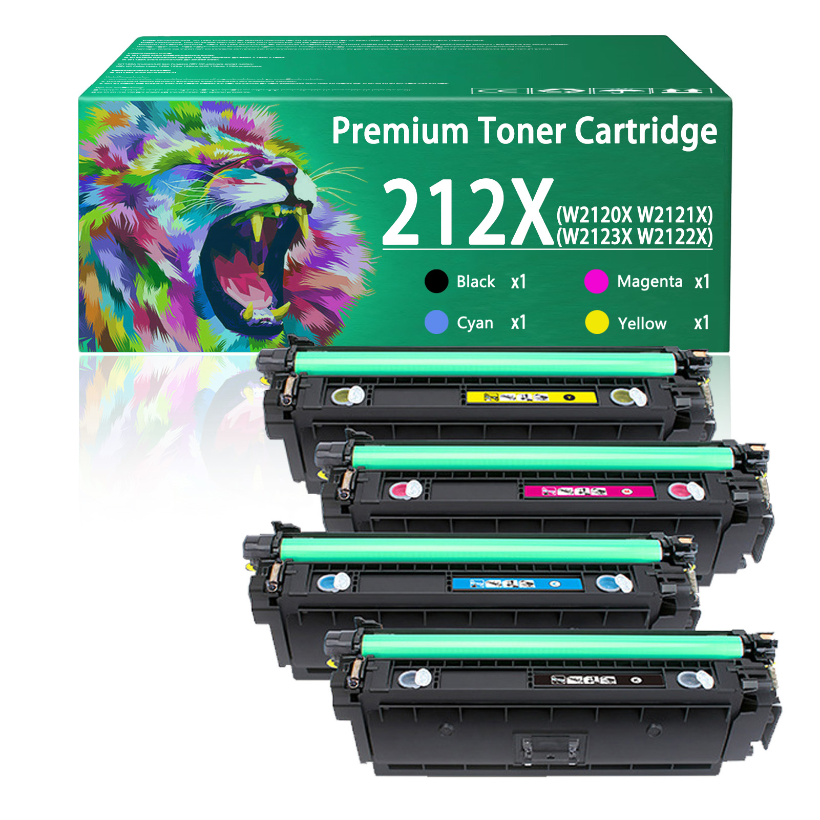 For HP 212X W2120X W2121X W2123X W2122X Toner Cartridge Work for HP Color LaserJet Enterprise M555dn M554dn M555x MFP M578f M578dn Enterprise Flow MFP M578c M578z Printers