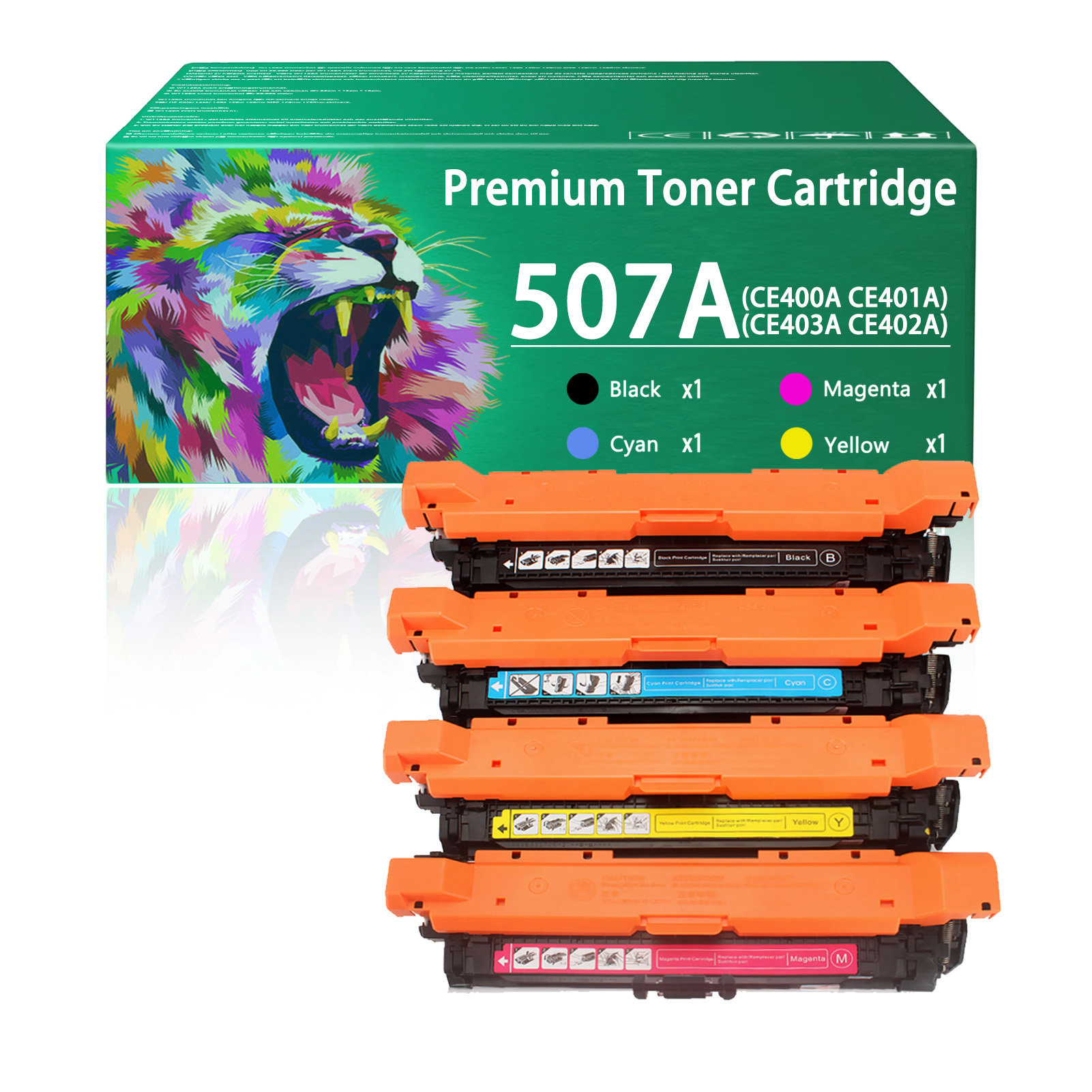 For HP 507A CE400A CE401A CE403A CE402A Toner Cartridge Work for HP LaserJet M570dn Enterprise 500 color M551dn M551n M551xh MFP M575dn M575f M575c Printers