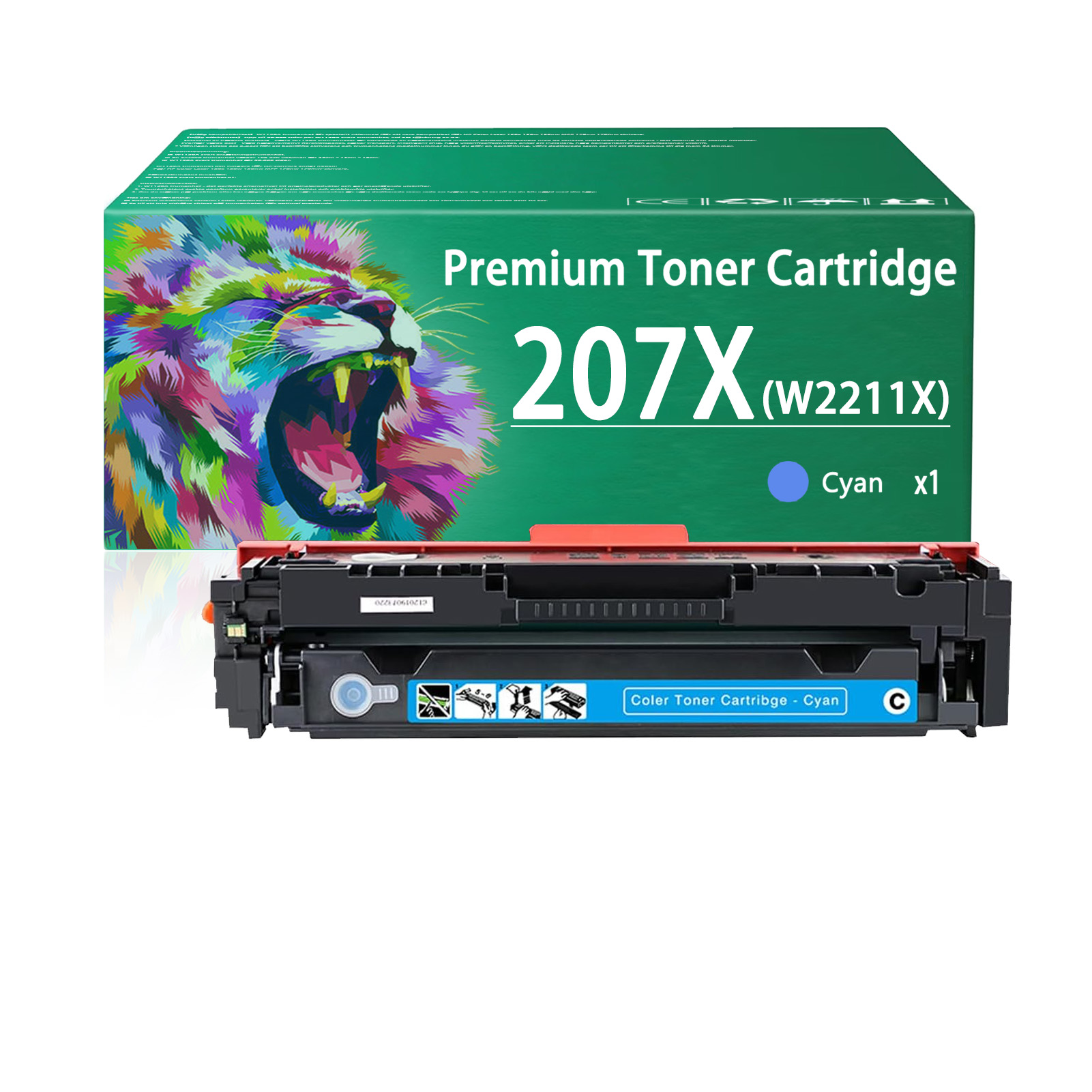 For HP 207X W2210X W2211X W2212X W2213X Toner Cartridge Work for HP Color LaserJet Pro M255dw M255nw M282nw M283fdn Printers