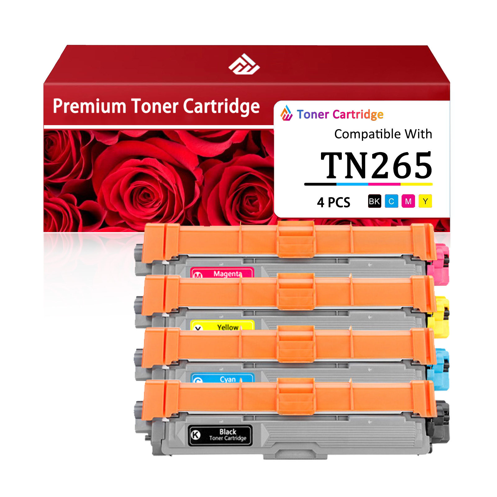 For TN265 Toner Cartridge Work For Brother HL-3140CW HL-3180CDW HL-3150CDN HL-3170CDW MFC-9130CW MFC-9140CDN MFC-9330CDW MFC-9335CDW MFC-9340CD DCP-9015CDW DCP-9020CDN Printers