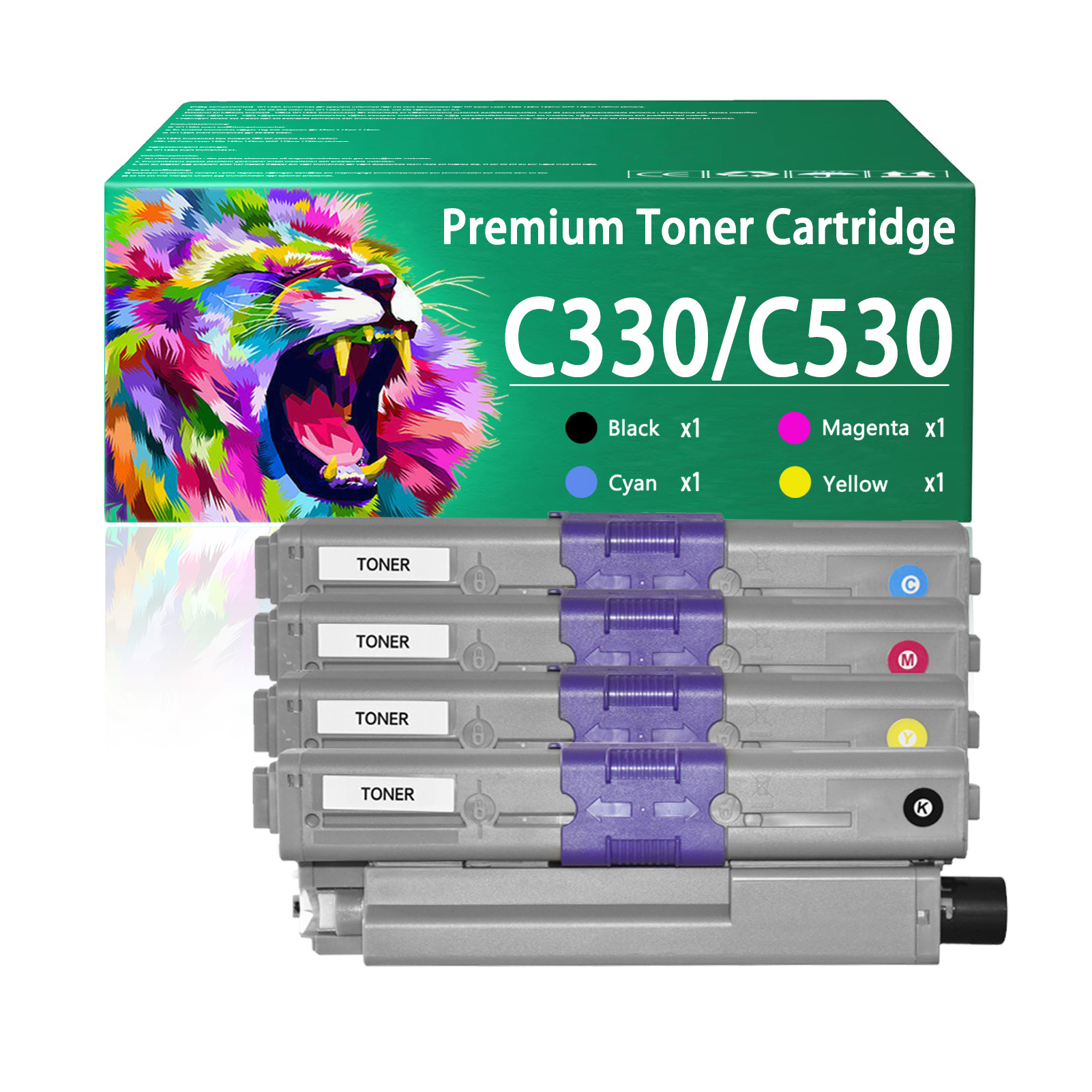 For Ricoh C330 C530 44469801 44469703 44469702 44469701 Toner Cartridge Work For OKI C310 C310DN C330 C330DN C510DN C510 C331 C331DN C530DN C531 C531DN MC361 MC362 MC362W MC561 MC562W MC890 MC950 MC950MFP Printers