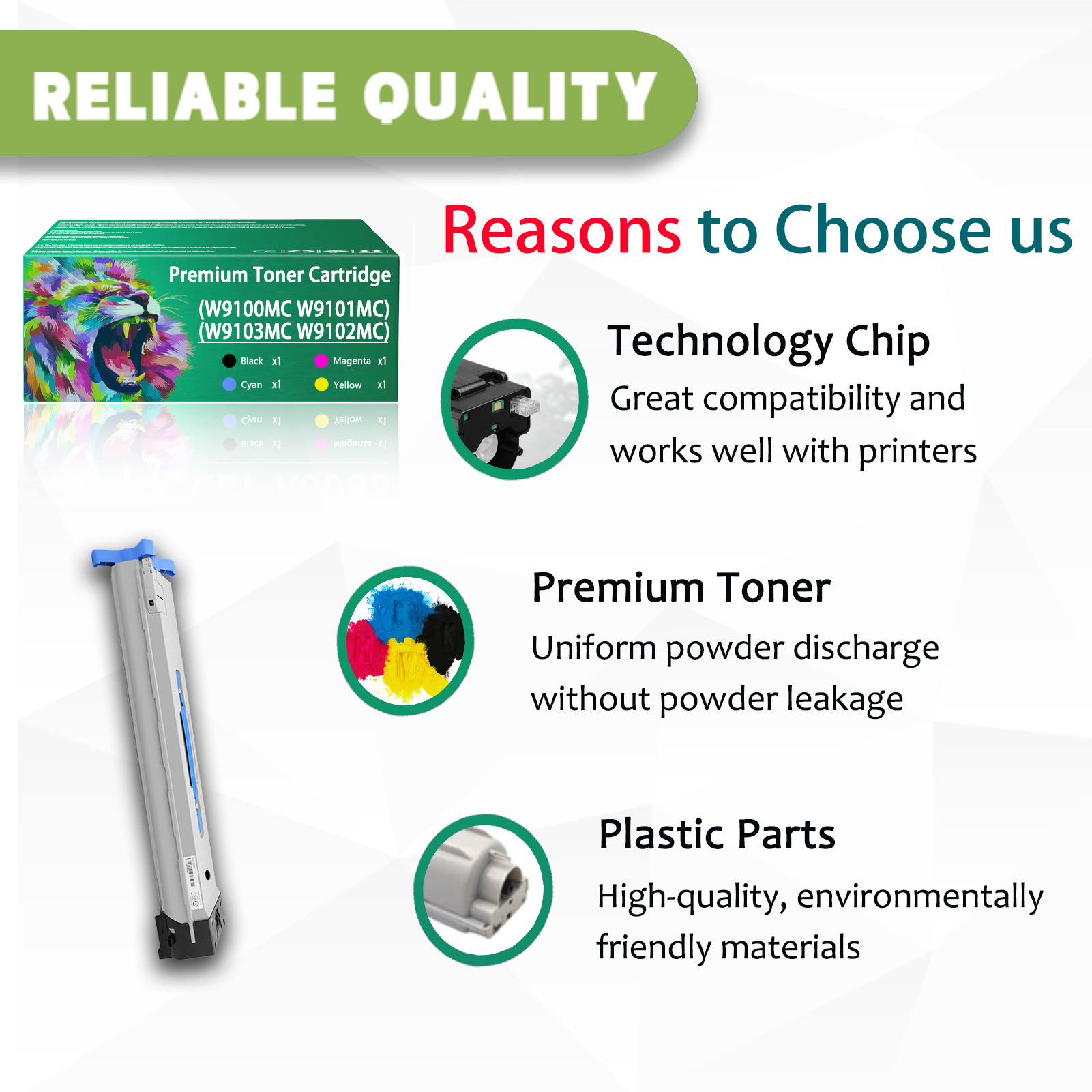 For HP W9100MC W9101MC W9103MC W9102MC Toner Cartridge Work for HP Color Laser Managed MFP E77428dn E77422dn E77422dv E77422a Printers