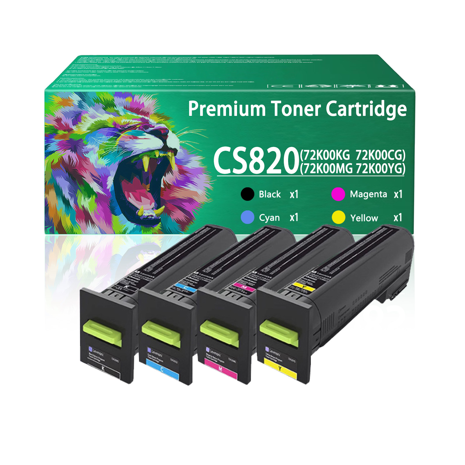 For Lexmark CX820 72K00KG 72K00CG 72K00MG 72K00YG Toner Cartridge Work For Lexmark CS820 CX820 CX825 CX860 CS820de CS820dte CS820dtfe CX820de CX820dtfe CX825de CX825dte CX825dtfe CX860de CX860dte Printers