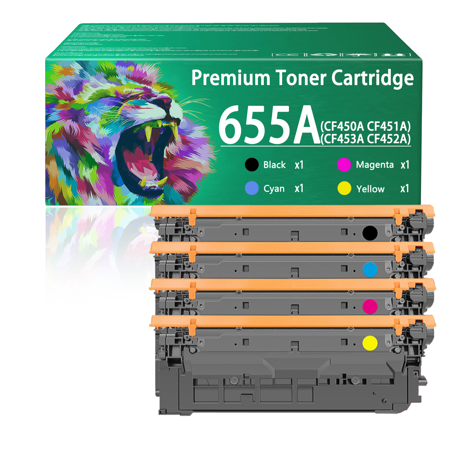 For HP CF450A CF451A CF453A CF452A Toner Cartridge Work for HP Color LaserJet Enterprise M652dn M652n M652 M653dn M653dh M653x M653 MFP M681dh M681f M681 Flow MFP M681f M681z M682z Printers