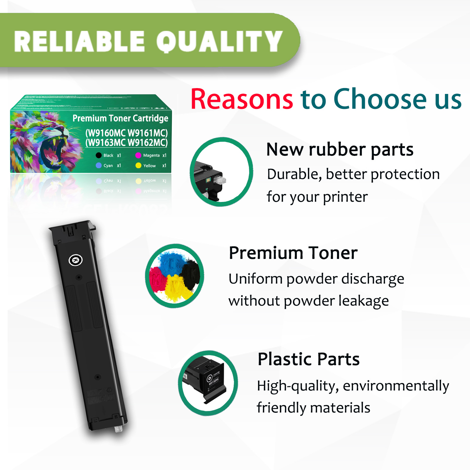 For HP W9160MC W9161MC W9163MC W9162MC Toner Cartridge Work for HP Color LaserJet Managed MFP E87740dn E87750dn E87760dn E87770dn Flow MFP E87740z E87750z E87760z E87770Z Printers