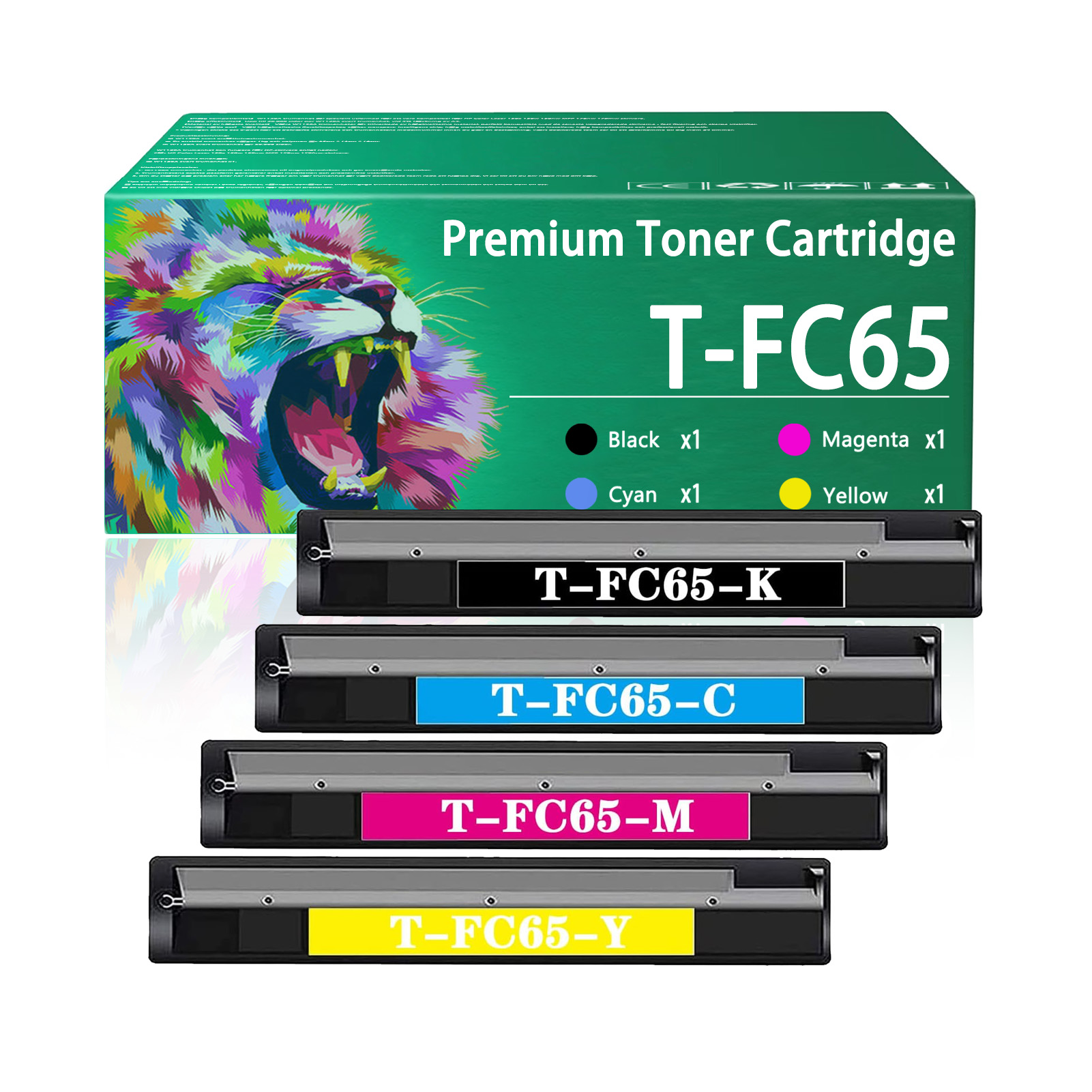 For Toshiba T-FC65 T-FC65 T-FC65-K T-FC65-C T-FC65-M T-FC65-Y Toner Cartridge Work For Toshiba E-Studio 5540C 6540C 6550C Printers