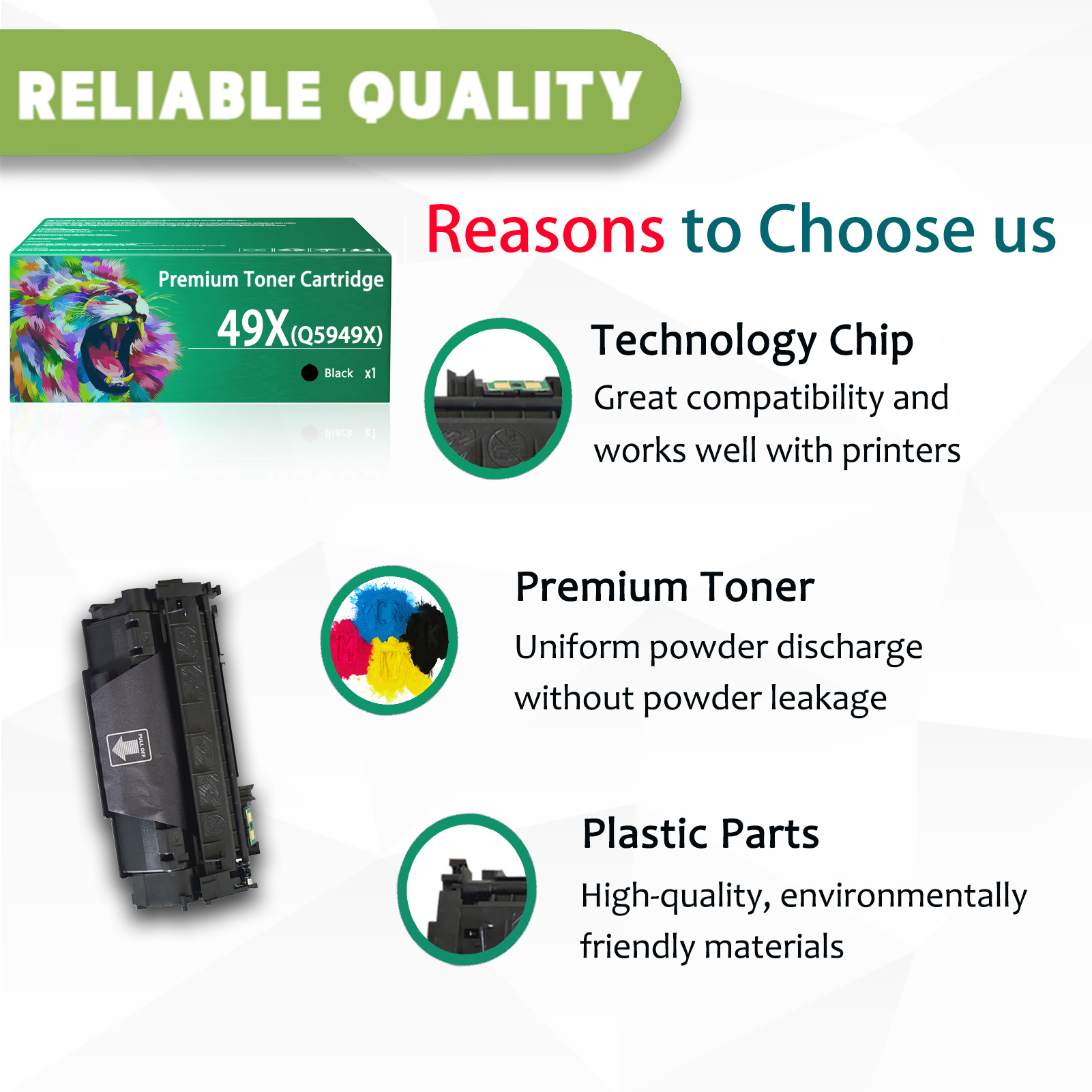 For HP 49X Q5949X Toner Cartridges Work For HP LaserJet 1320 1320n 1320nw 1320t 1320tn Printers