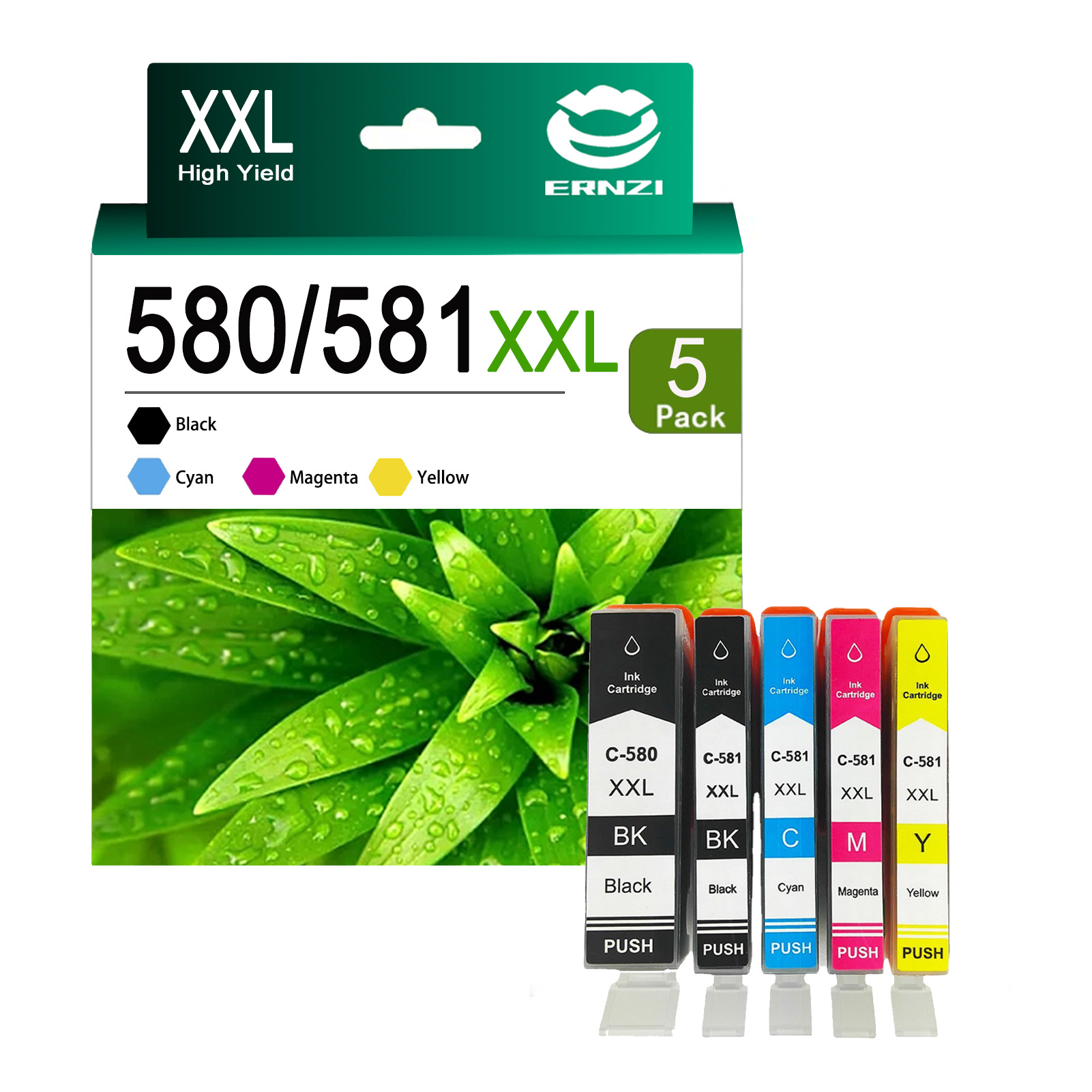 For Canon PGI-580XXL CLI-581XXL Ink Cartridge Work For Canon Pixma TS6350 TS9550 TR7550 TR7500 TR8550 TR8500 TS6100 Printers