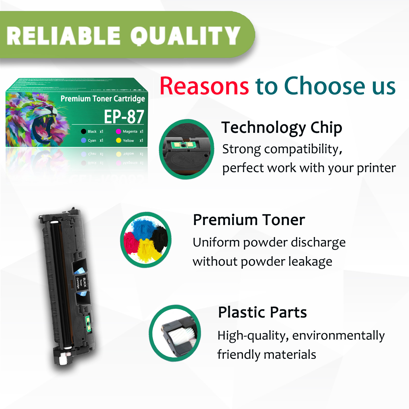 For Canon EP87 EP-87 Toner Cartridge Work for Canon Color imageCLASS MF8170c MF8180c LBP2410 LBP2410c LBP2410CN LBP2410N Printers