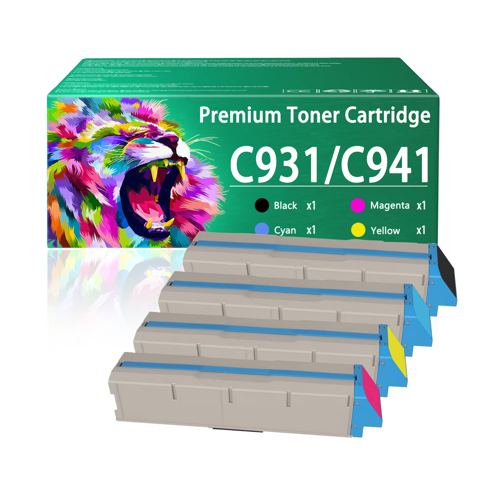 For Ricoh C931 C941 45536516 45536515 45536514 45536513 Toner Cartridge Work For OKI C931 C941 C931dn C931e C941dn C941e Printers