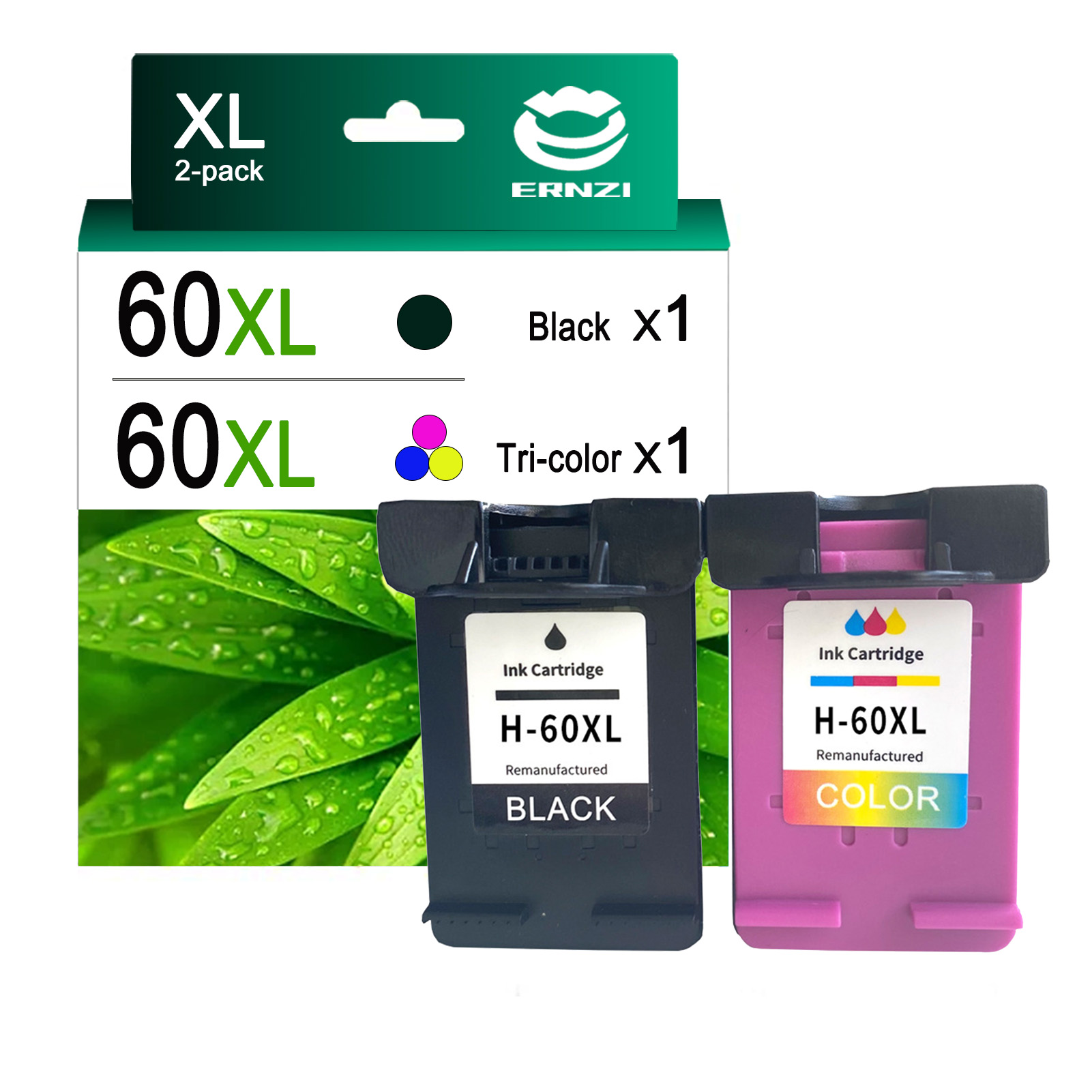 For HP 60XL Ink Cartridge Work For HP PhotoSmart D110 C4680C 4780, Deskjet D2680 F2430, Envy 110 120 etc. Printers