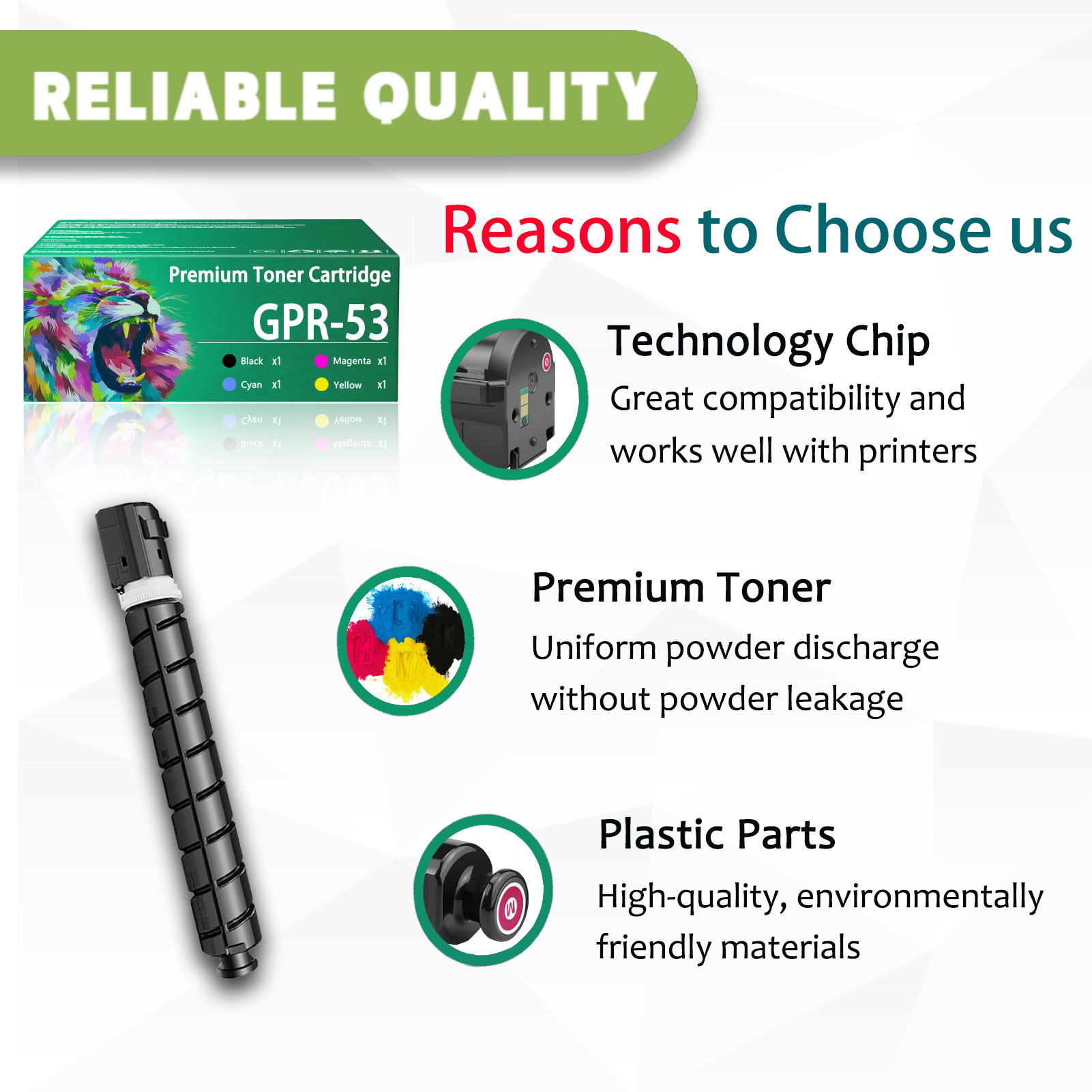 For Canon GPR53 GPR-53 Toner Cartridge Work for Canon ImageRunner C3020 C3025 C3320 C3320f C3325 C3325i C3330 C3330i C3520 C3520i C3525 C3525i C3530 C3530i Printers