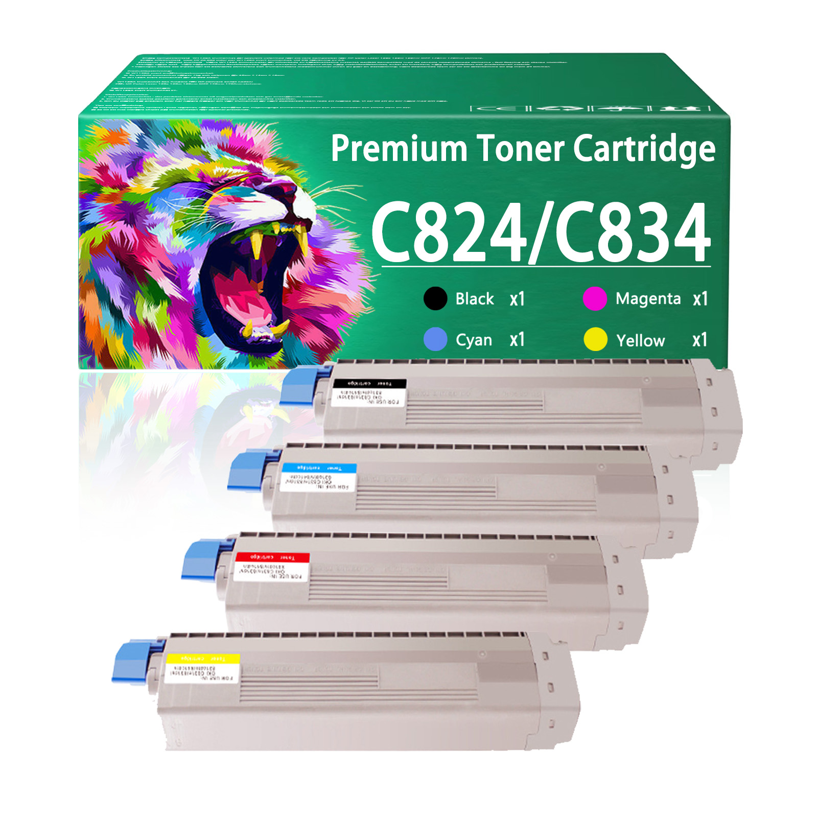 For OKI C824 C834 47095704 47095703 47095702 47095701 Toner Cartridge Work For OKI C824n C824dn C834nw C834dnw C844dnw Printers
