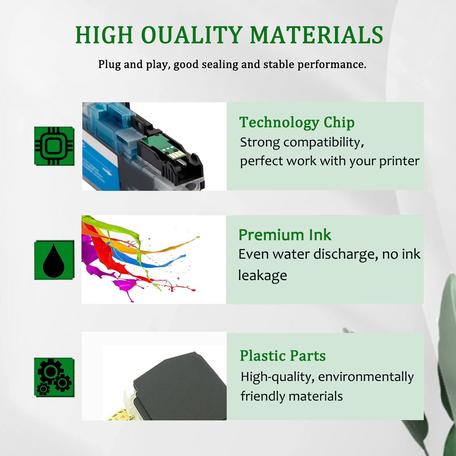 For HP LC422XL Ink Cartridges Work for Brother MFC-J5340DW MFC-J5345DW MFC-J5740DW MFC-J6540DW Printers
