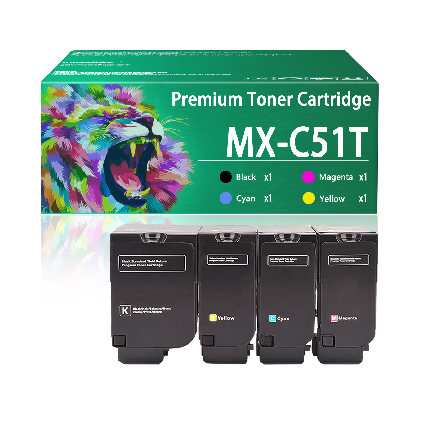 For Sharp MX-C51T MX-C51TB MX-C51TC MX-C51TM MX-C51TY Toner Cartridge Work For Sharp MX-C507P Printers