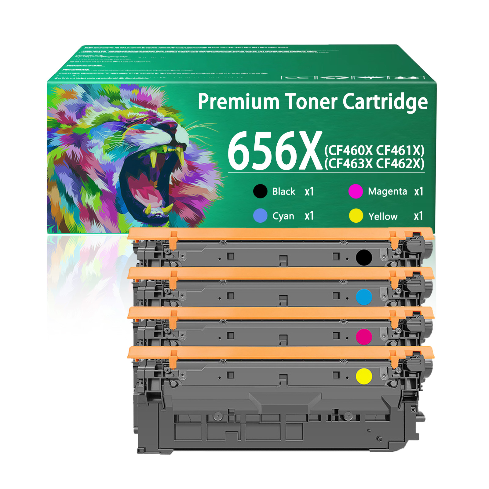 For HP 656X CF460X CF461X CF463X CF462X Toner Cartridge Work for HP Color LaserJet Enterprise M652n M652dn M653dn M653x Printers