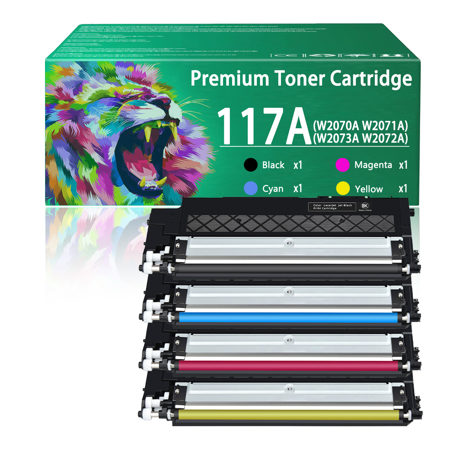 For HP 117A W2070A W2071A W2072A W2073A Toner Cartridge Work for HP Color Laser MFP 150a 150nw 178nw 179fnw Printers