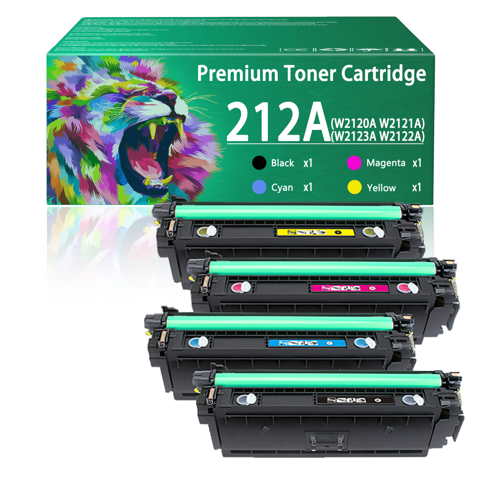 For HP 212A W2120A W2121A W2123A W2122A Toner Cartridge Work for HP Color LaserJet Enterprise M555dn M554dn M555x MFP M578f M578dn Enterprise Flow MFP M578c M578z Printers