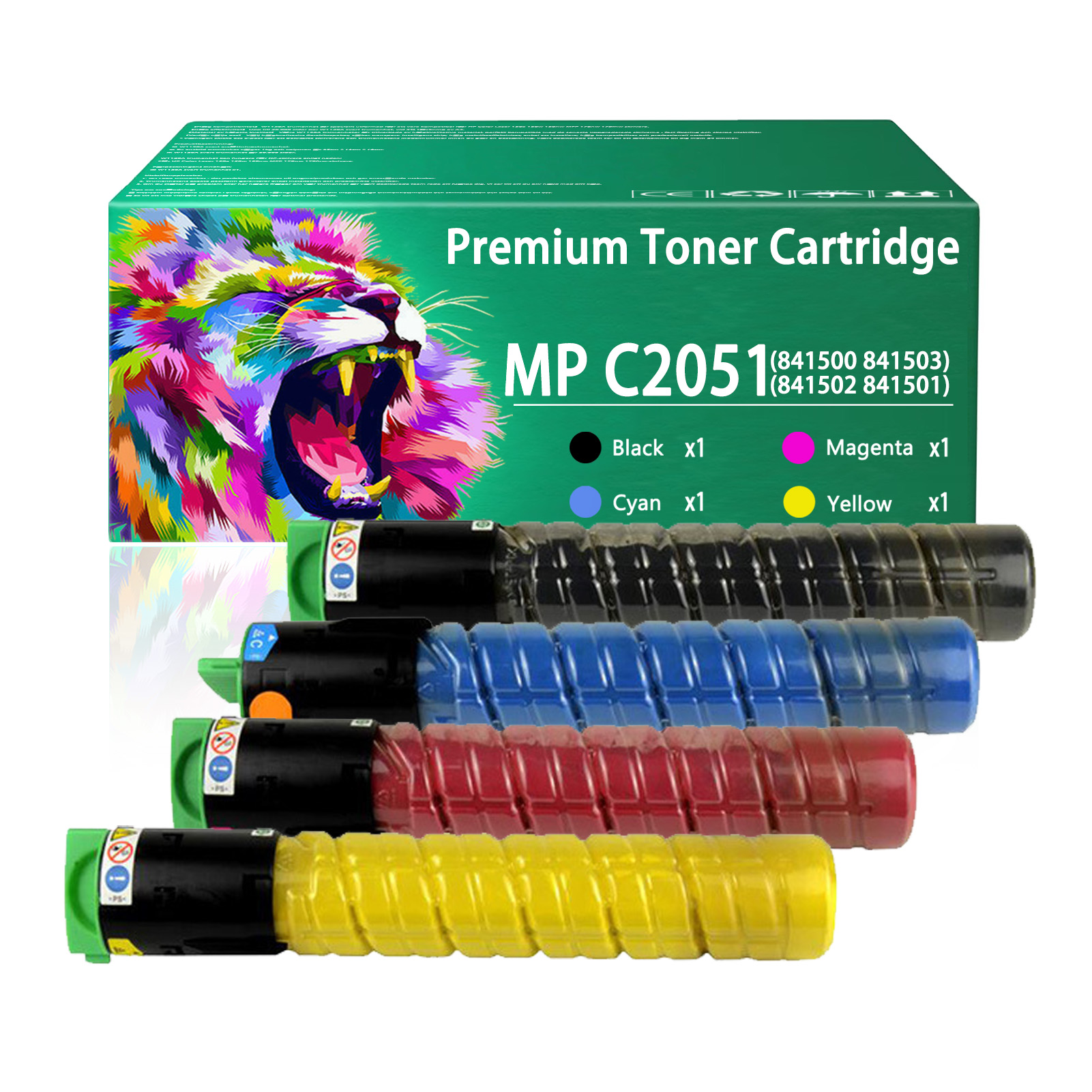 For Ricoh MP C2051 841500 841503 841502 841501 Toner Cartridge Work For Ricoh MP C2551 C2050 C2051 C2030 C2530 C2550 LD520C LD525C LD620C LD625C C9020 C9025 C9120 C9125 Printers