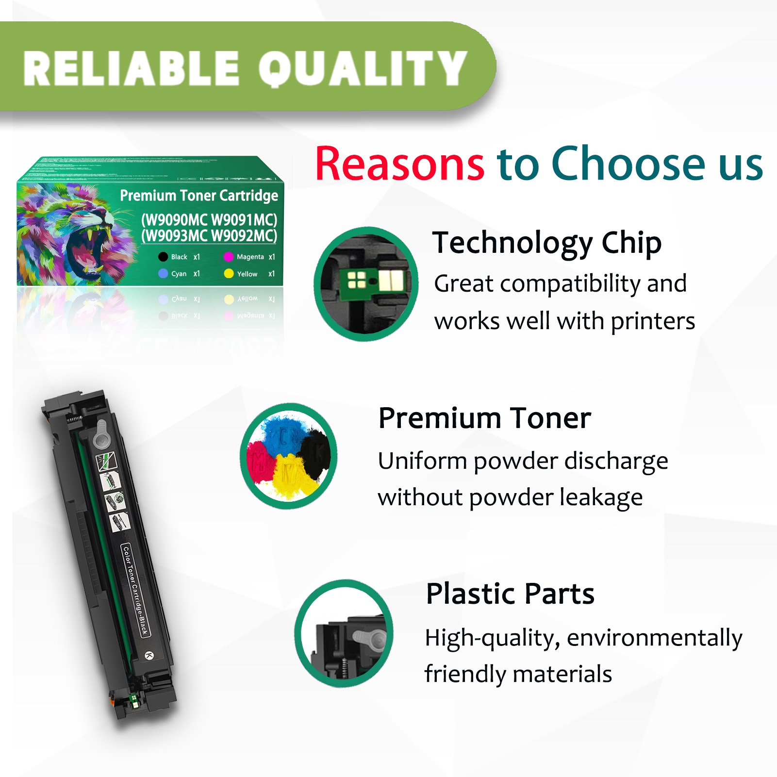 For HP W9090MC W9091MC W9093MC W9092MC Toner Cartridge Work for HP Color Laserjet Managed E45028dn MFP E47528f Printers