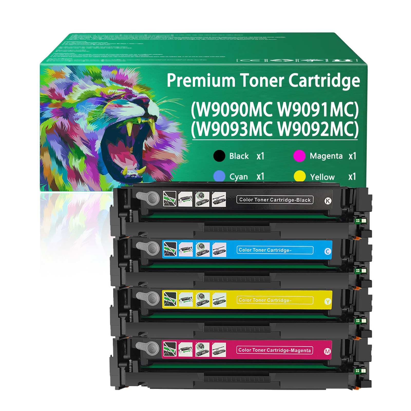For HP W9090MC W9091MC W9093MC W9092MC Toner Cartridge Work for HP Color Laserjet Managed E45028dn MFP E47528f Printers