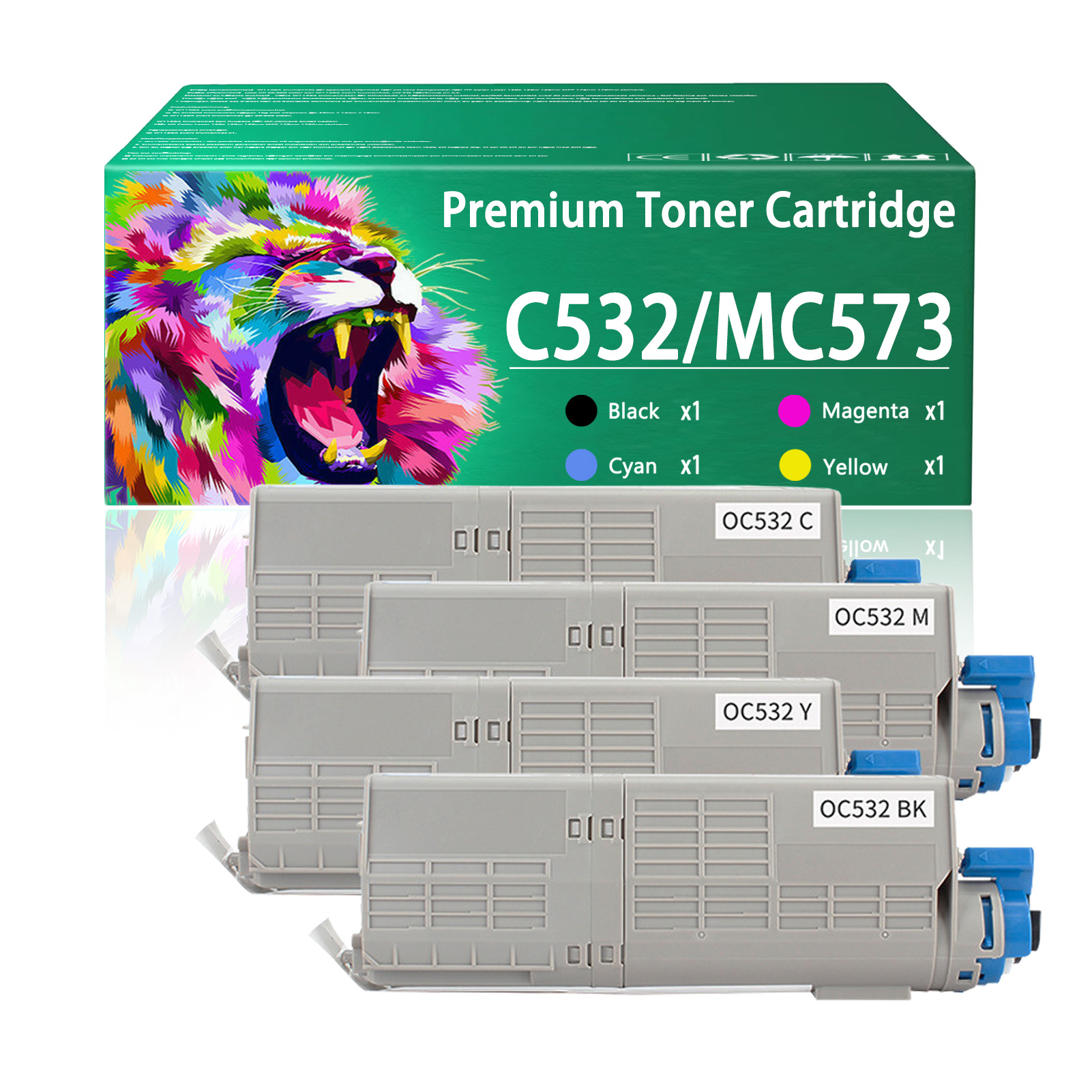 For OKI C532 MC573 46490604 46490603 46490602 46490601 Toner Cartridge Work For OKI C532dn C542dn MC563dn MC573dn C532 C542 MC563 MC573 Printers