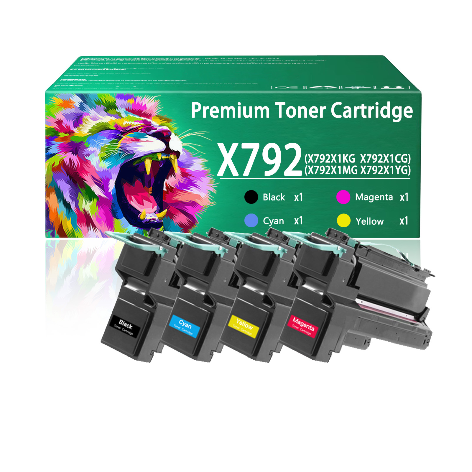 For Lexmark X792 C792A1KG C792A1CG C792A1MG C792A1YG Toner Cartridge Work For Lexmark X792 C792de C792dhe C792dte C792e X792de X792dte X792dtfe X792dtme X792dtpe X792dtse Printers